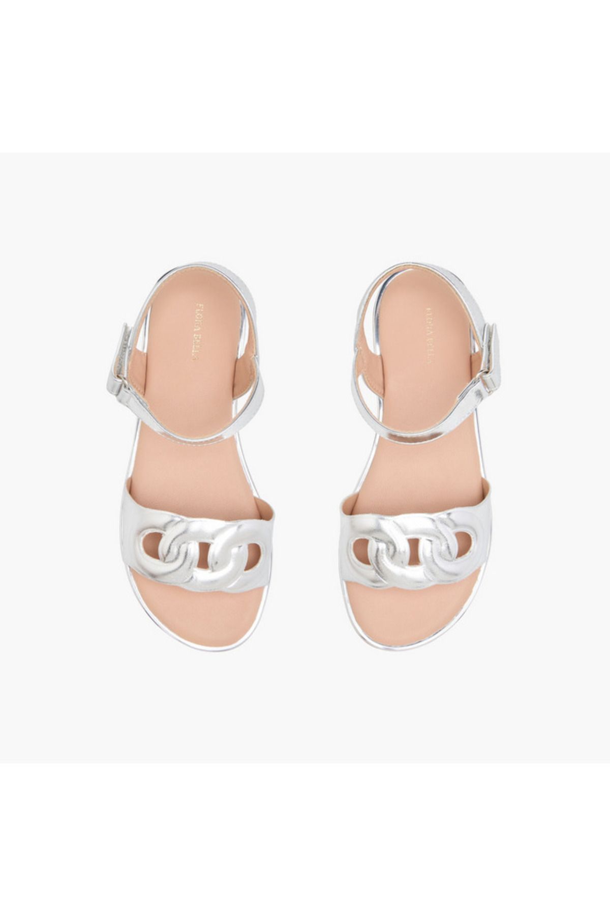 Flora Bella by Shoexpress-Flora Bella Cutout Detail Sandals with Hook and Loop Closure 1
