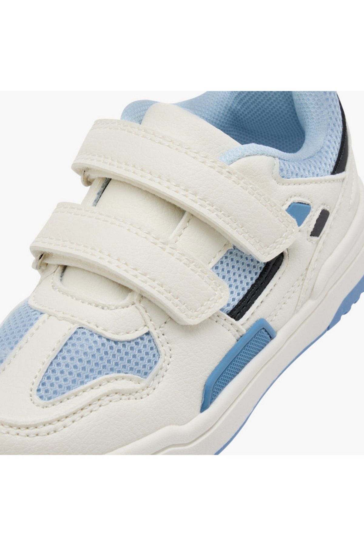 Juniors-Panelled Sneakers with Hook and Loop Closure 4
