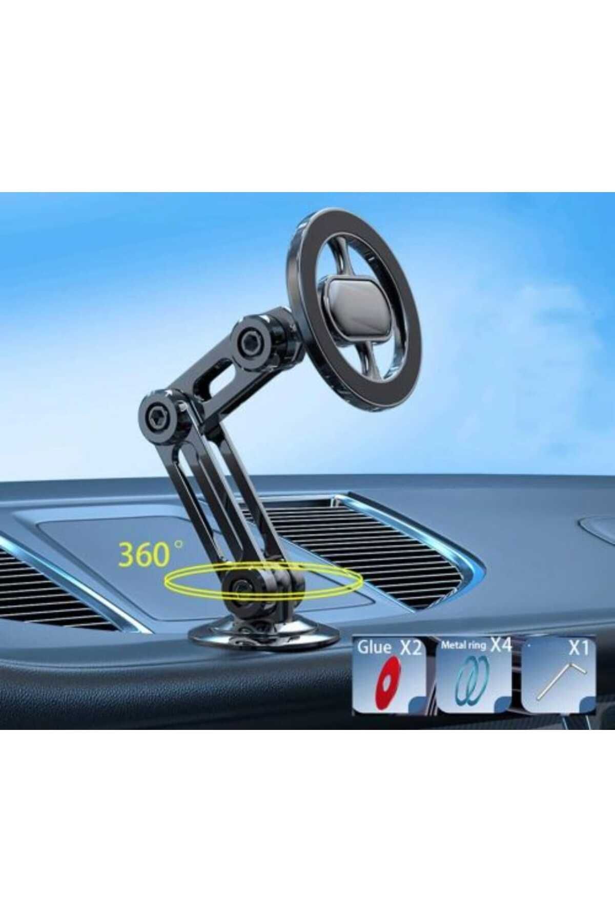 Generic-360 degree rotating, extendable, foldable and magnetically attachable mobile phone holder. 5