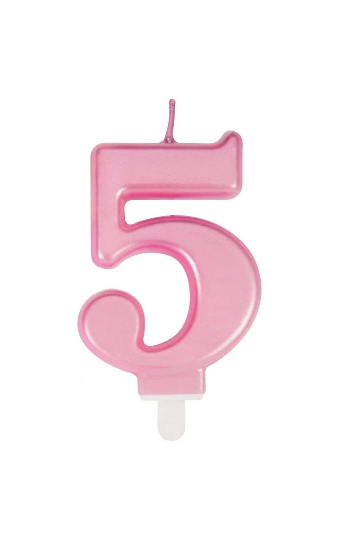 Uvtqssp Lumanare Pentru Tort Uvtqssp, Cifra 5, Ceara, Roz, 8 Cm - Mărime unică