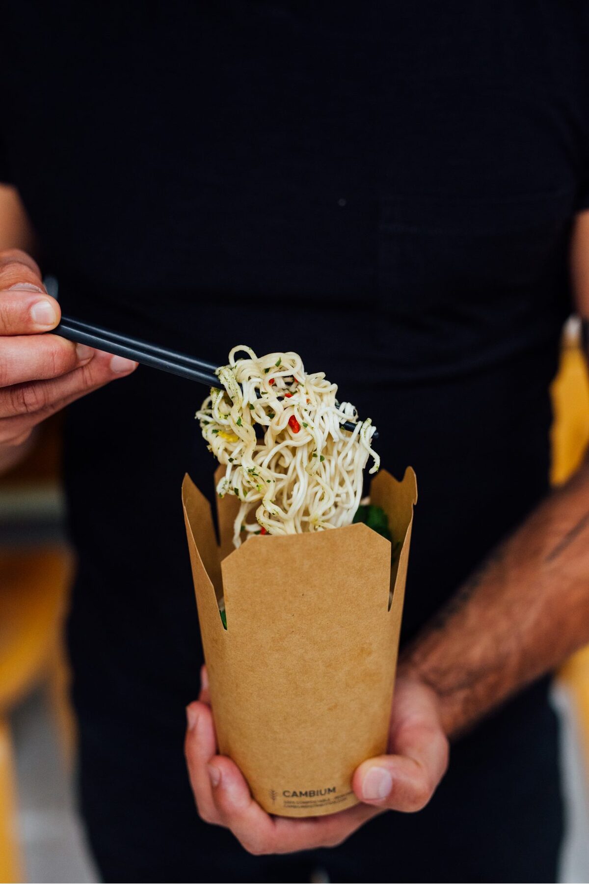 Yemek Kutusu Patates Cips Makarna Noodle Mantı Döner Box 26 Oz Kraft 50 Adetli - Görsel 4