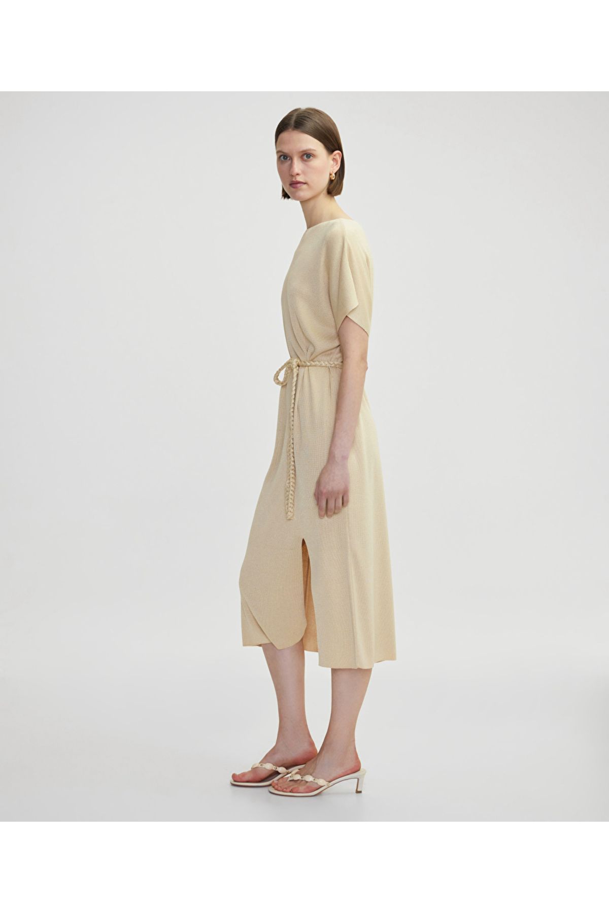İpekyol-Knitted Belt Knitwear Dress 3