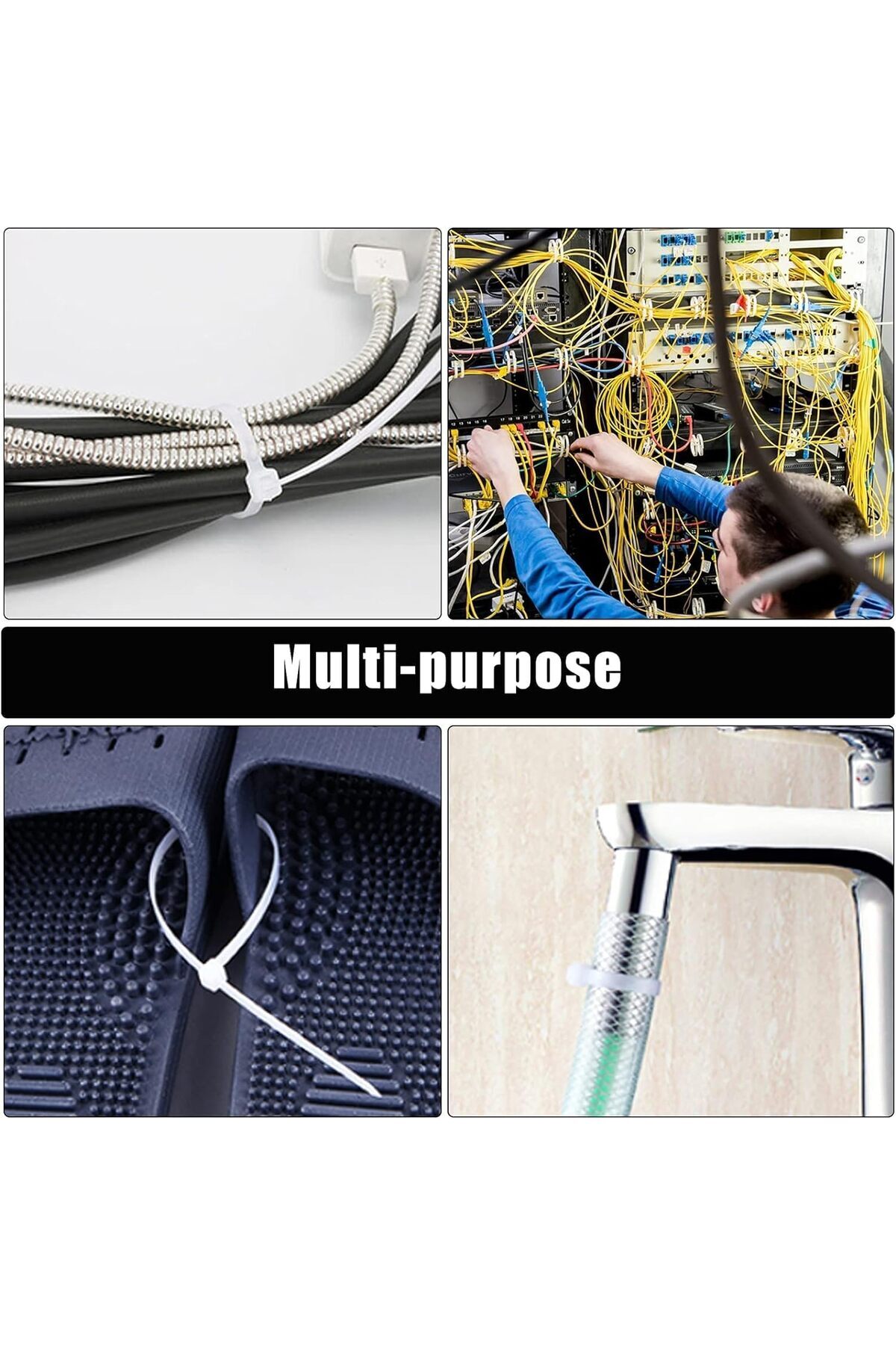 Generic-Cable Ties - Nylon - Self-Locking Fastening for Home, Office, Garage, Workshop (100 Pack) 8