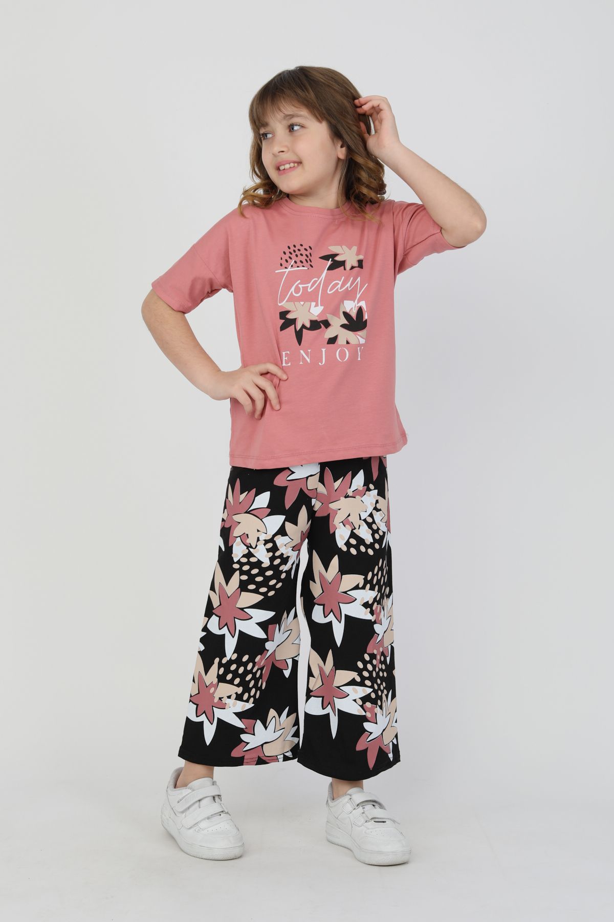e-çocuk-Today Enjoy Printed Girl's Suit 6