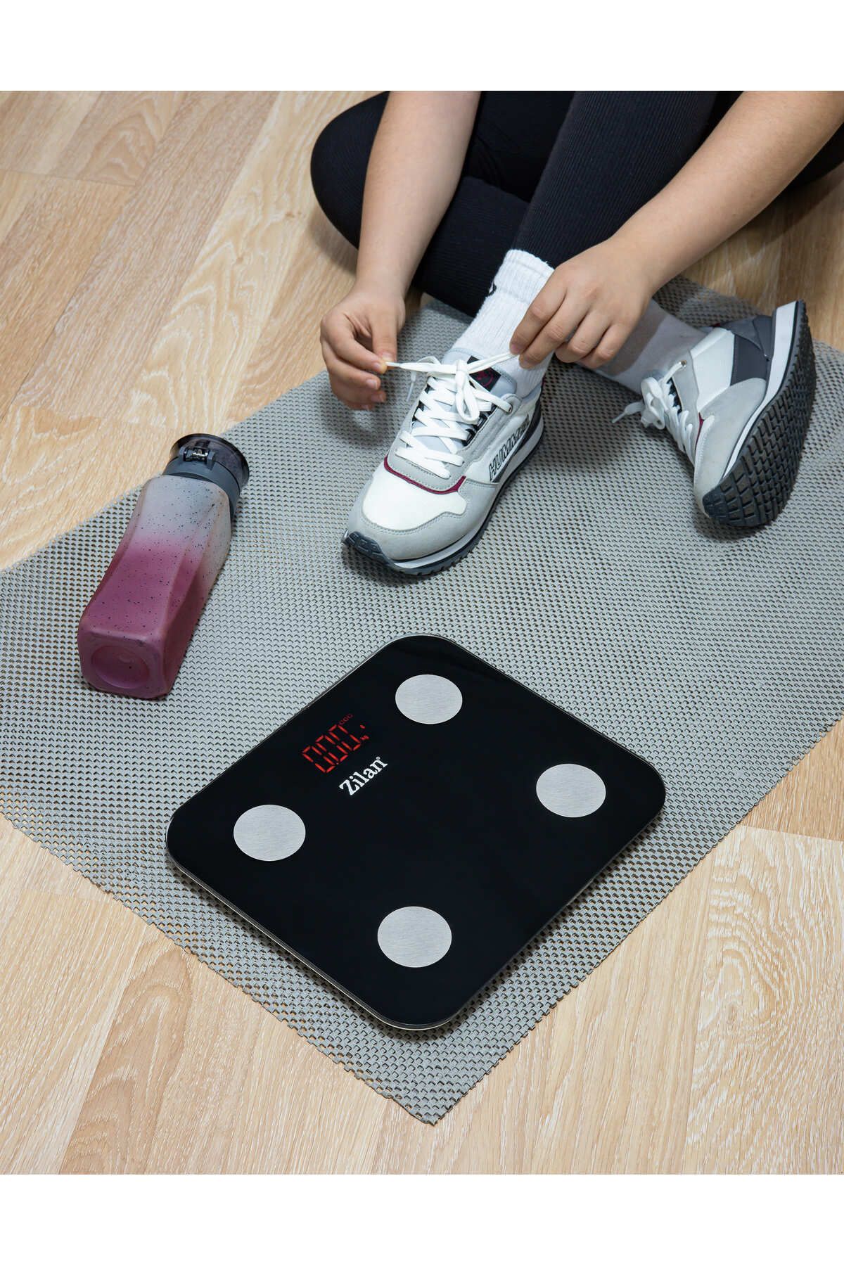 Zilan-Zilan ZLN9007 body scale made of tempered glass, capacity 3-180kg, OKOK application, LED display 4