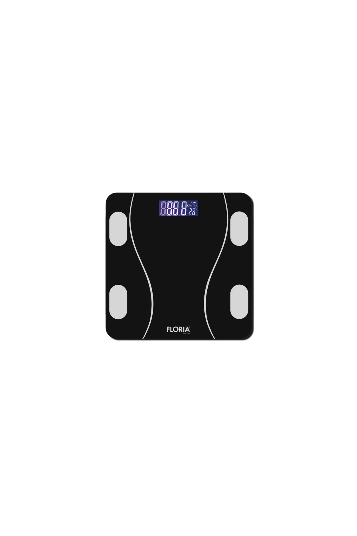 Floria Cantar Corporal Zilan Zln8962 Din Sticla Securizata, Capacitate 3-180kg, Aplicatie Okok, Display Lcd - One Size