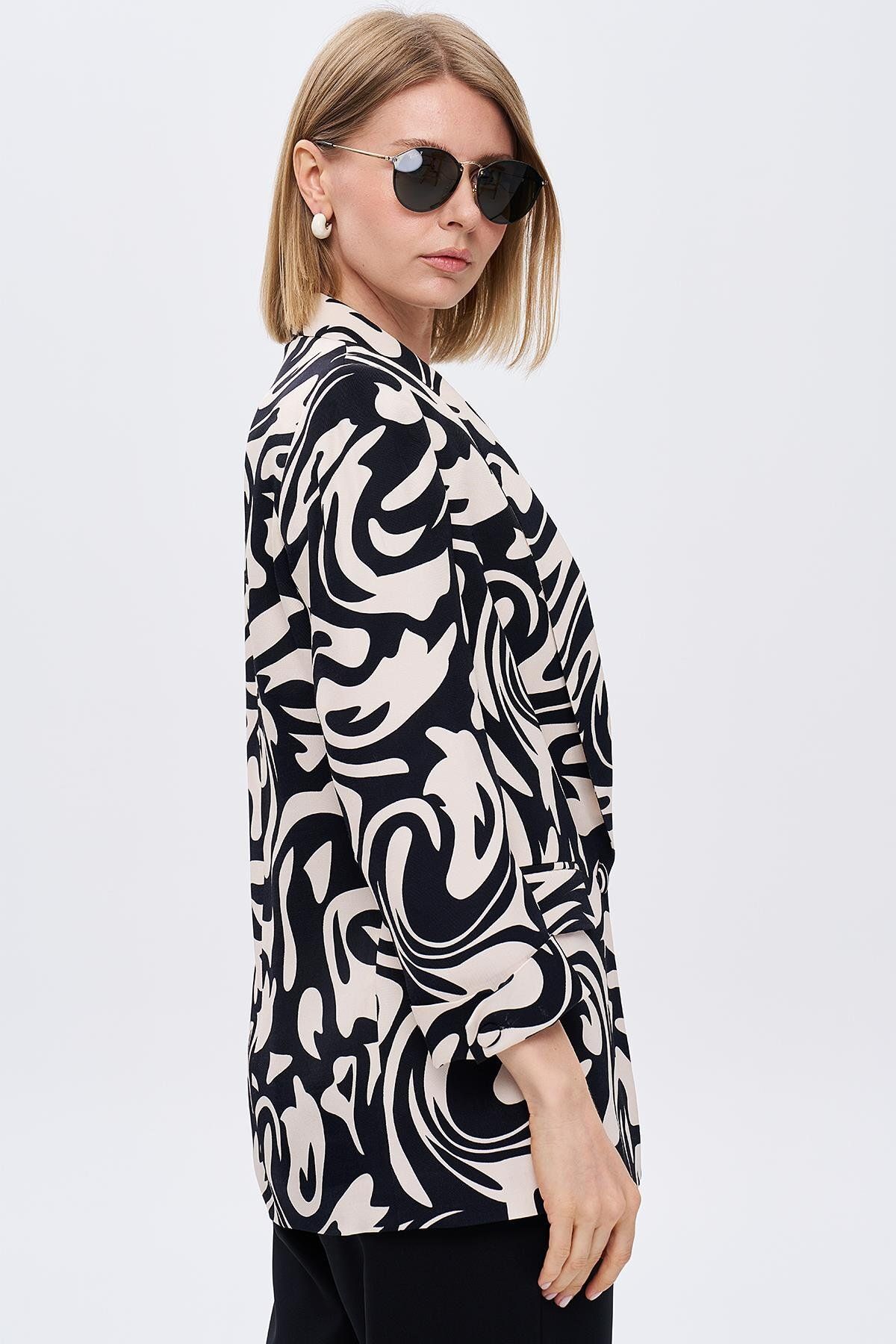 Journey-Relaxed Fit Jacket - Shawl Collar, Sleeve Top Slit and Button 7