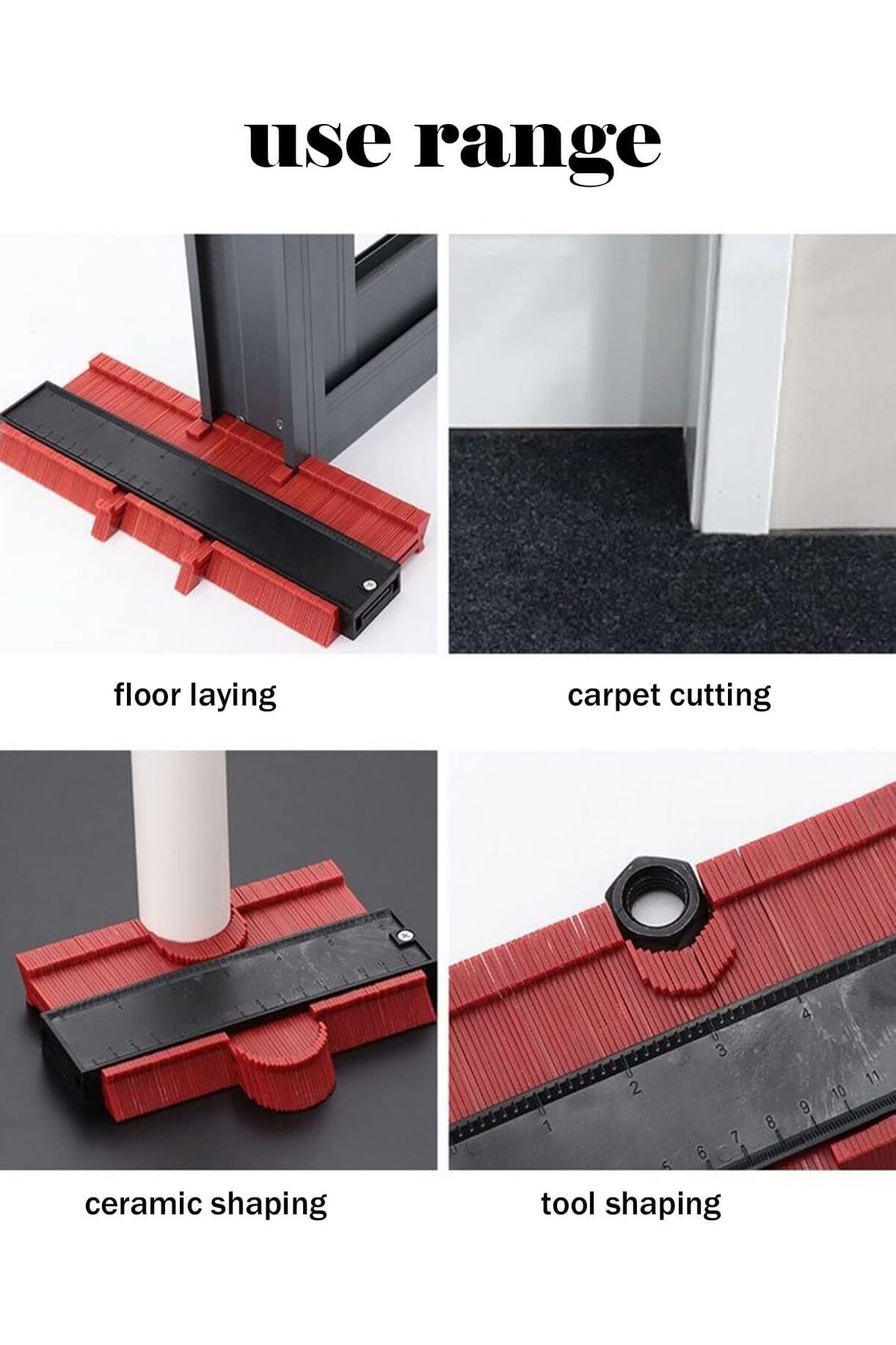 Generic-Ceramic Tile Dimension Ruler for Tight Spaces - with Lock - 6 Inch 4