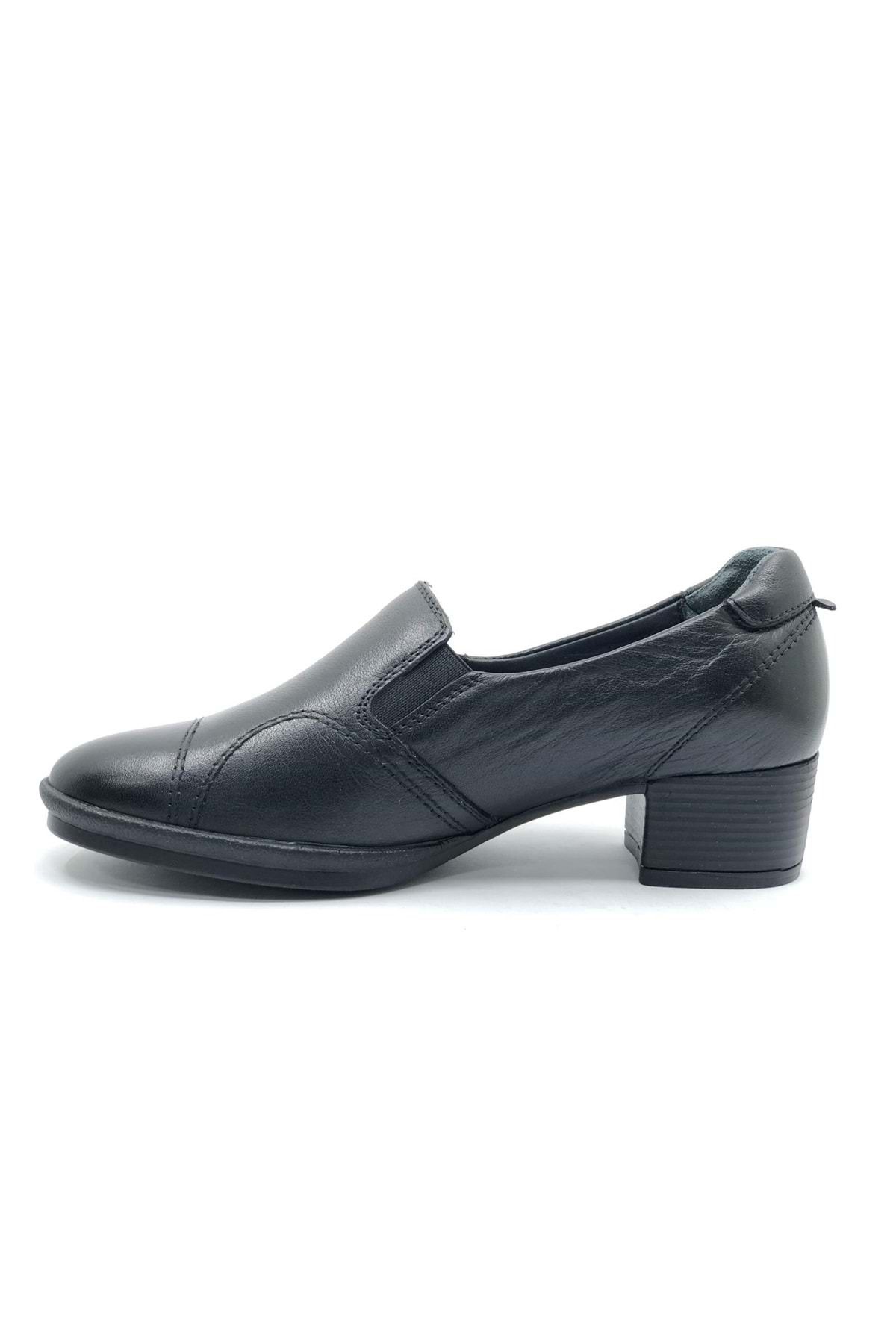 Forelli-Black Orthopedic Comfort Women's Casual Shoes - Piloyd Genuine Leather 4