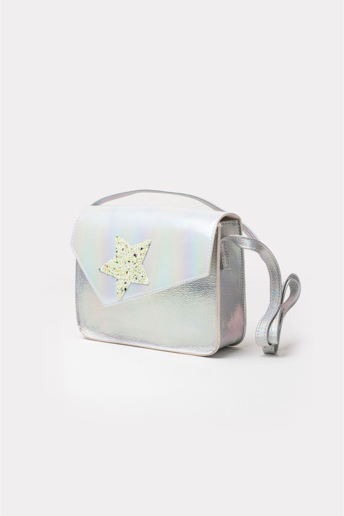 ICONE BAG-Geantă cu stea de mână și de umăr cu aspect strălucitor cu imprimeu cu stele cu sclipici pentru fete 1