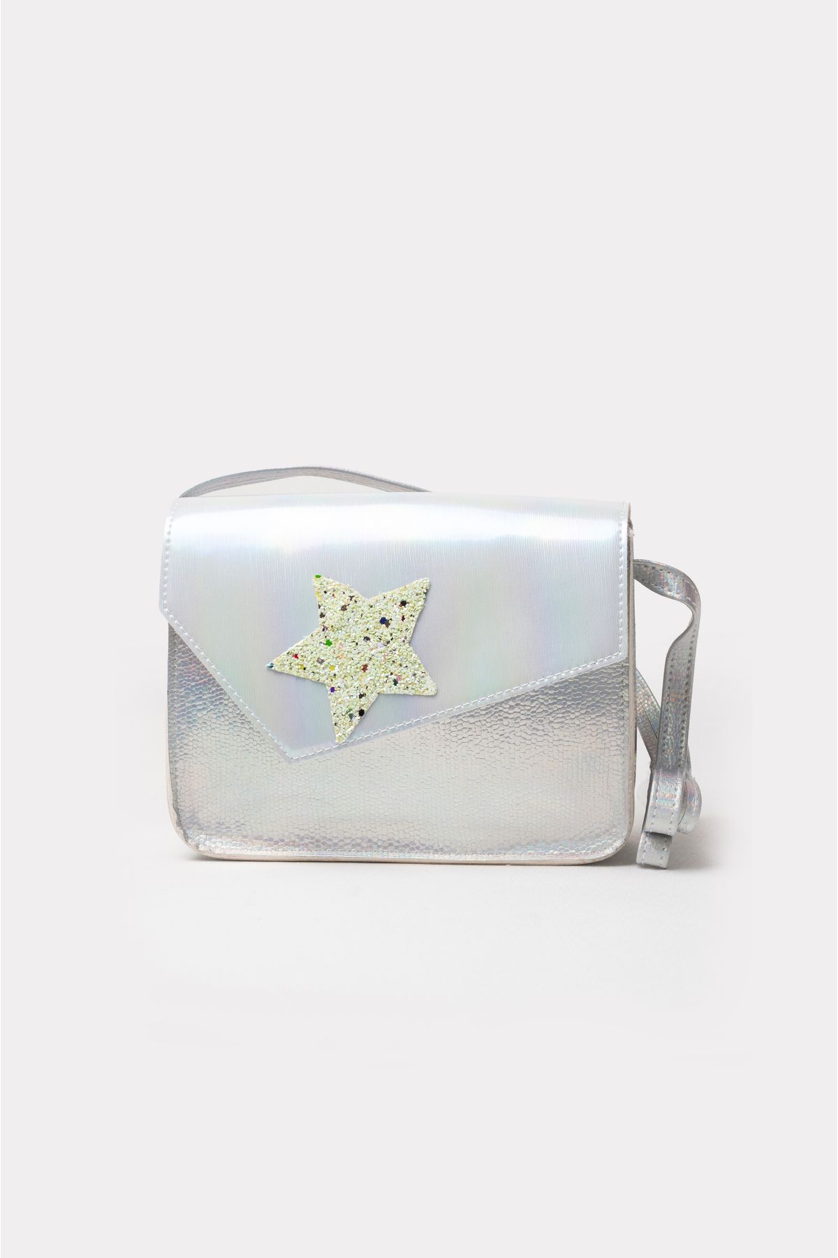 ICONE BAG-Geantă cu stea de mână și de umăr cu aspect strălucitor cu imprimeu cu stele cu sclipici pentru fete 3