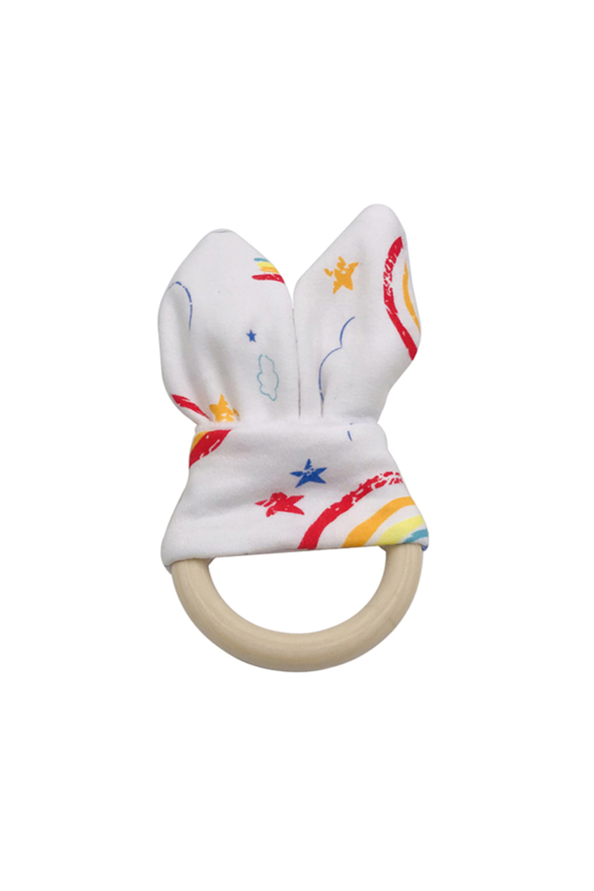 Generic-Wooden Teething Bunny Ring - Style17 1