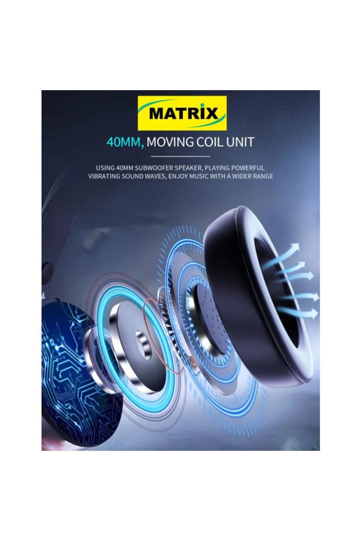 Matrix-Gaming Headsets with LED Light Effect - Black - M-730 4