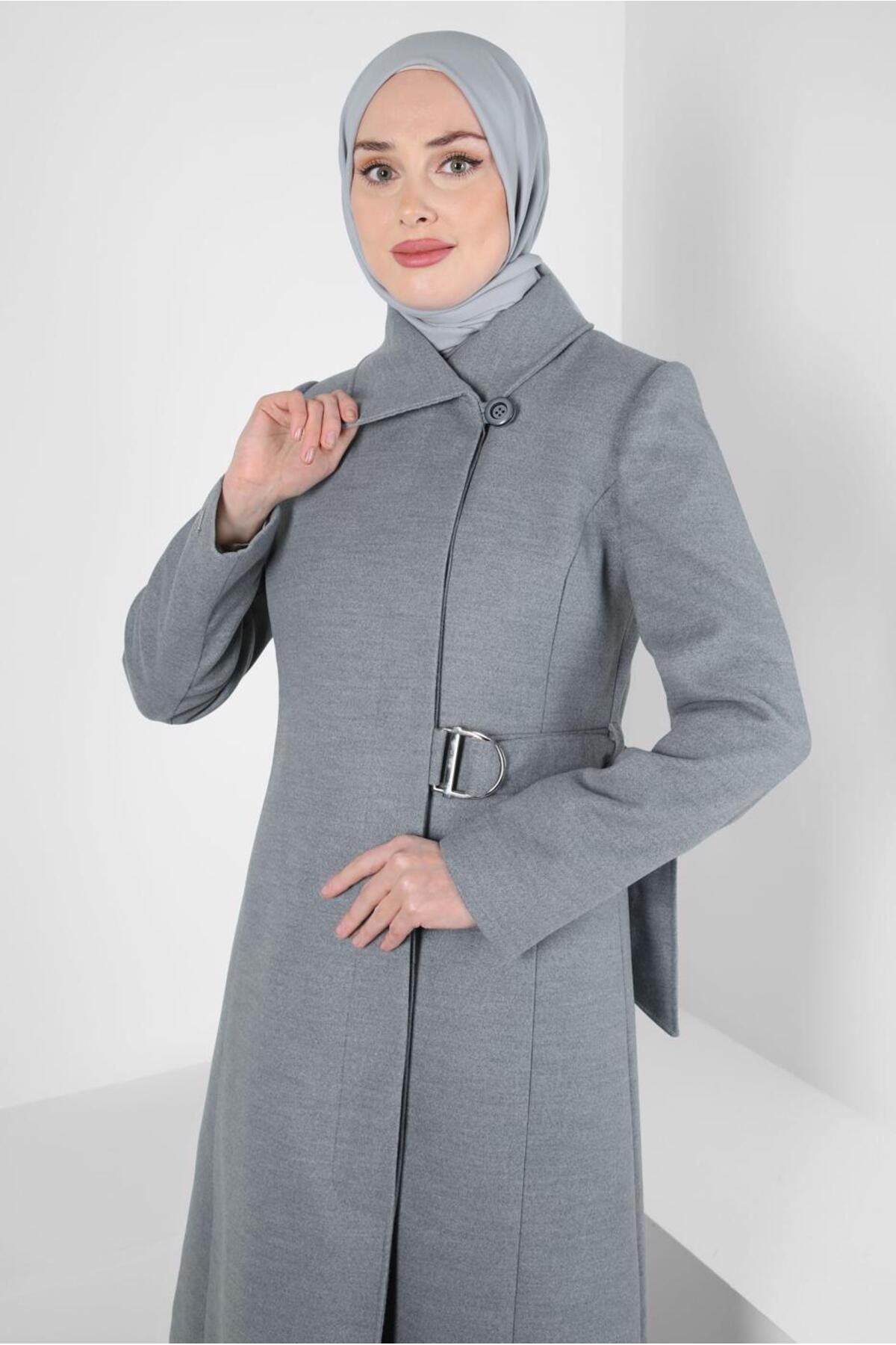 مانتو کمربندی 90443 Alvina