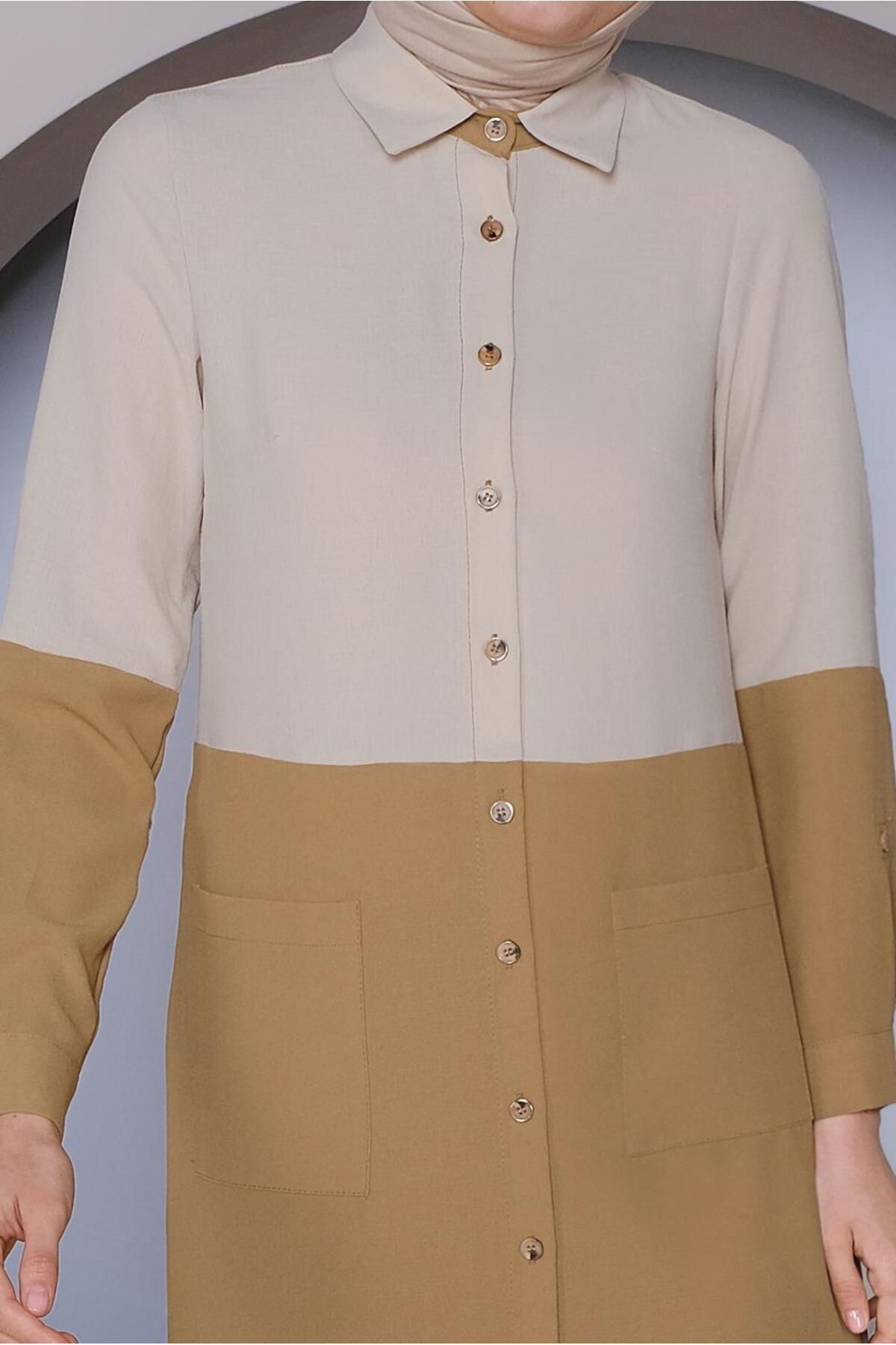 Alvina-2 Color Tunics with Buttons 41391 4