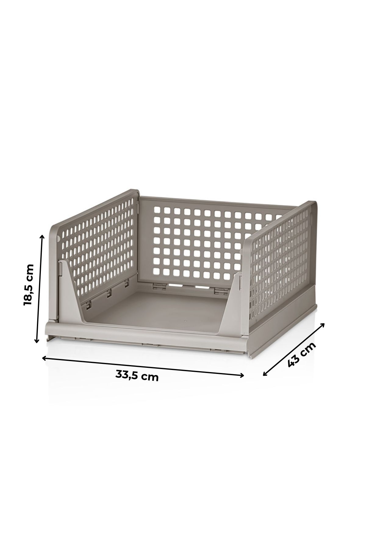 EVLE-Σετ 3 Modular Sliding Shelf Organizer ντουλαπιών, γήινο 2
