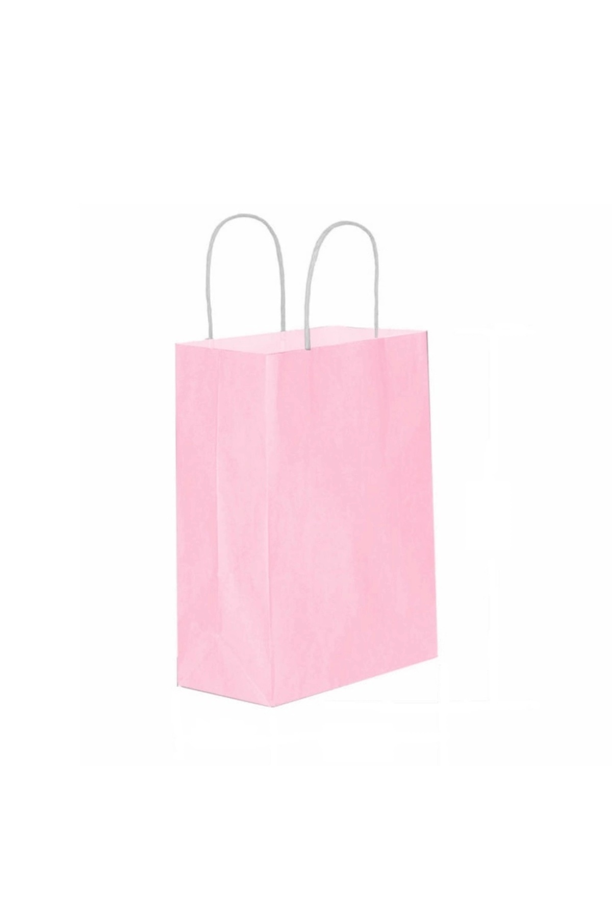 Roll-Up Kraft Çanta Pembe 18x8x24 Küçük 25 Li