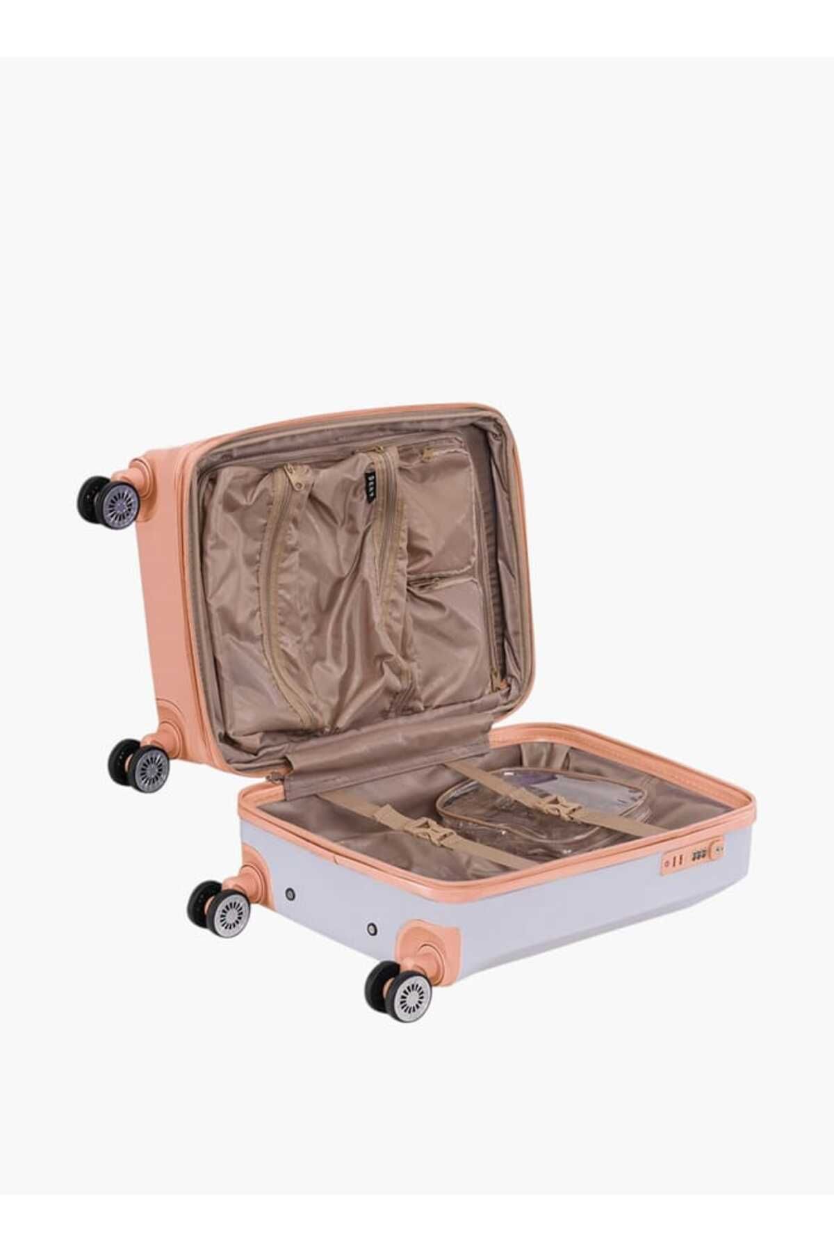 Dkny-Logo Print Hardcase Trolley Bag with Retractable Handle _20-S - Cabin 7
