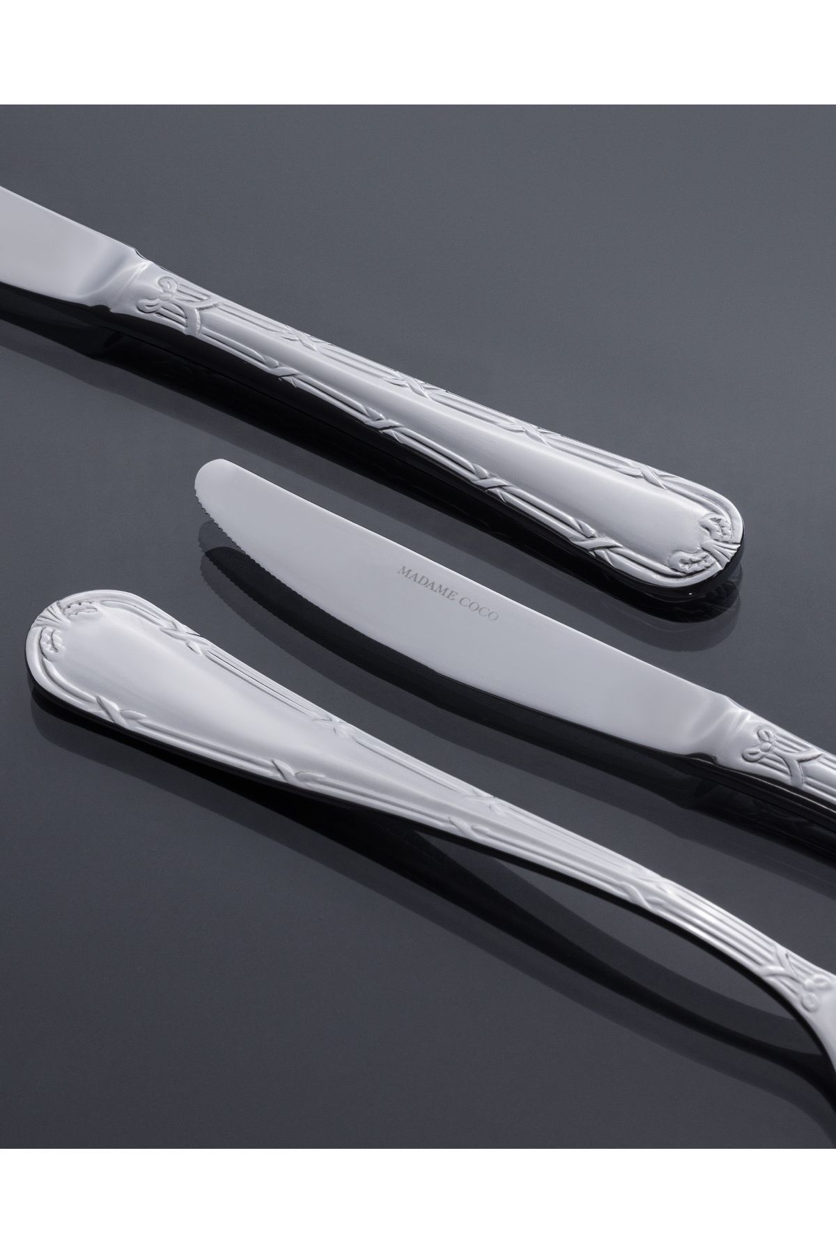 Madame Coco-Likya 42 Piece Fork Knife Spoon Set - Silver 6