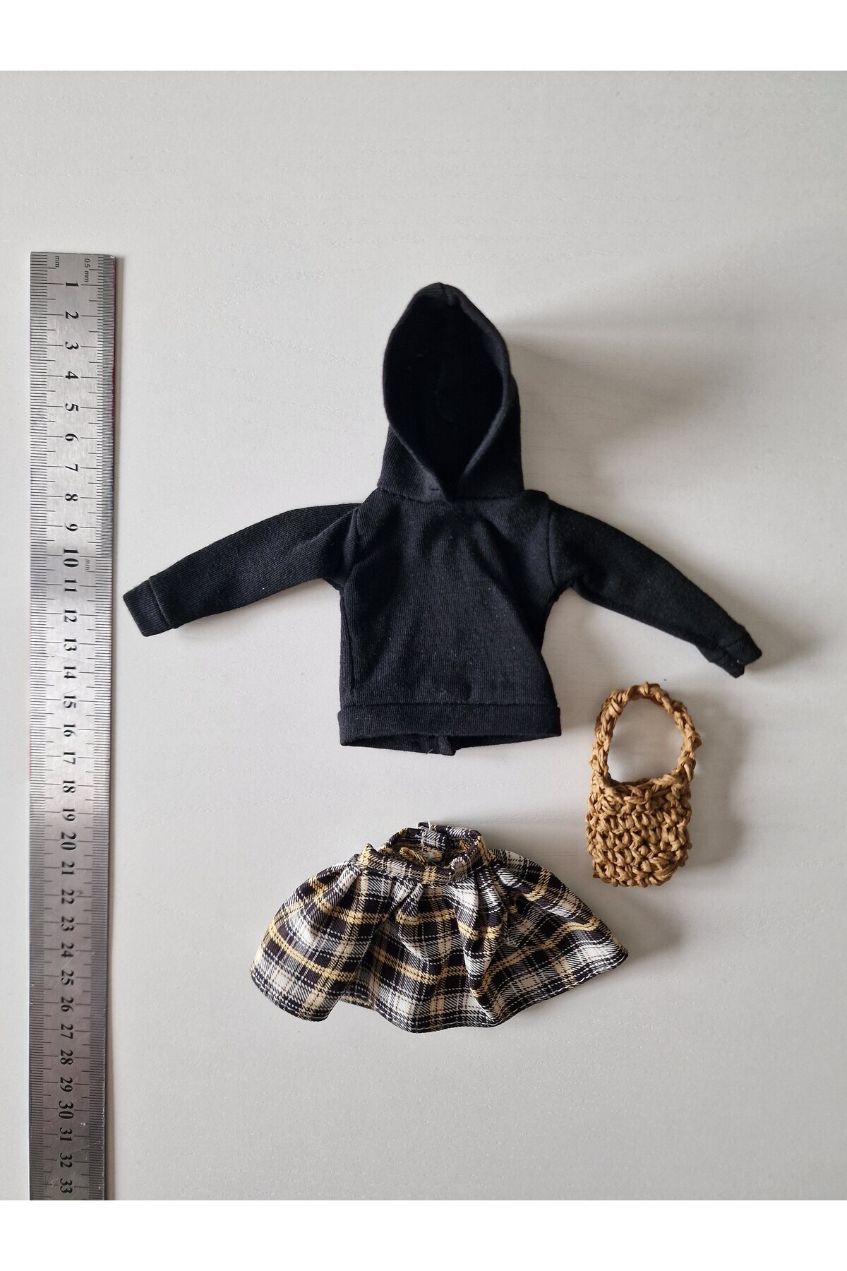 Hobi Kafe Barbi Oyuncak Bebekler İçin 3 lü Kıyafet Takımı