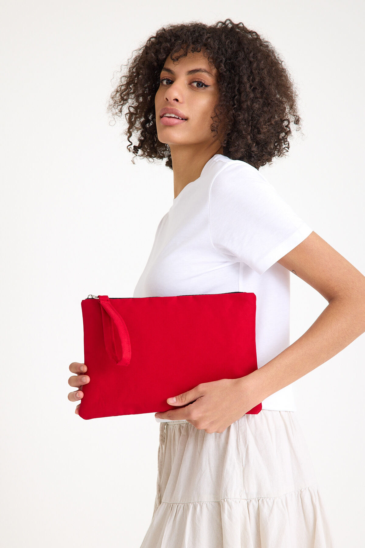 Simfa Premium Kadın Renkli Astarlı Fermuarlı Clutch El Çantası Portföy görsel 6