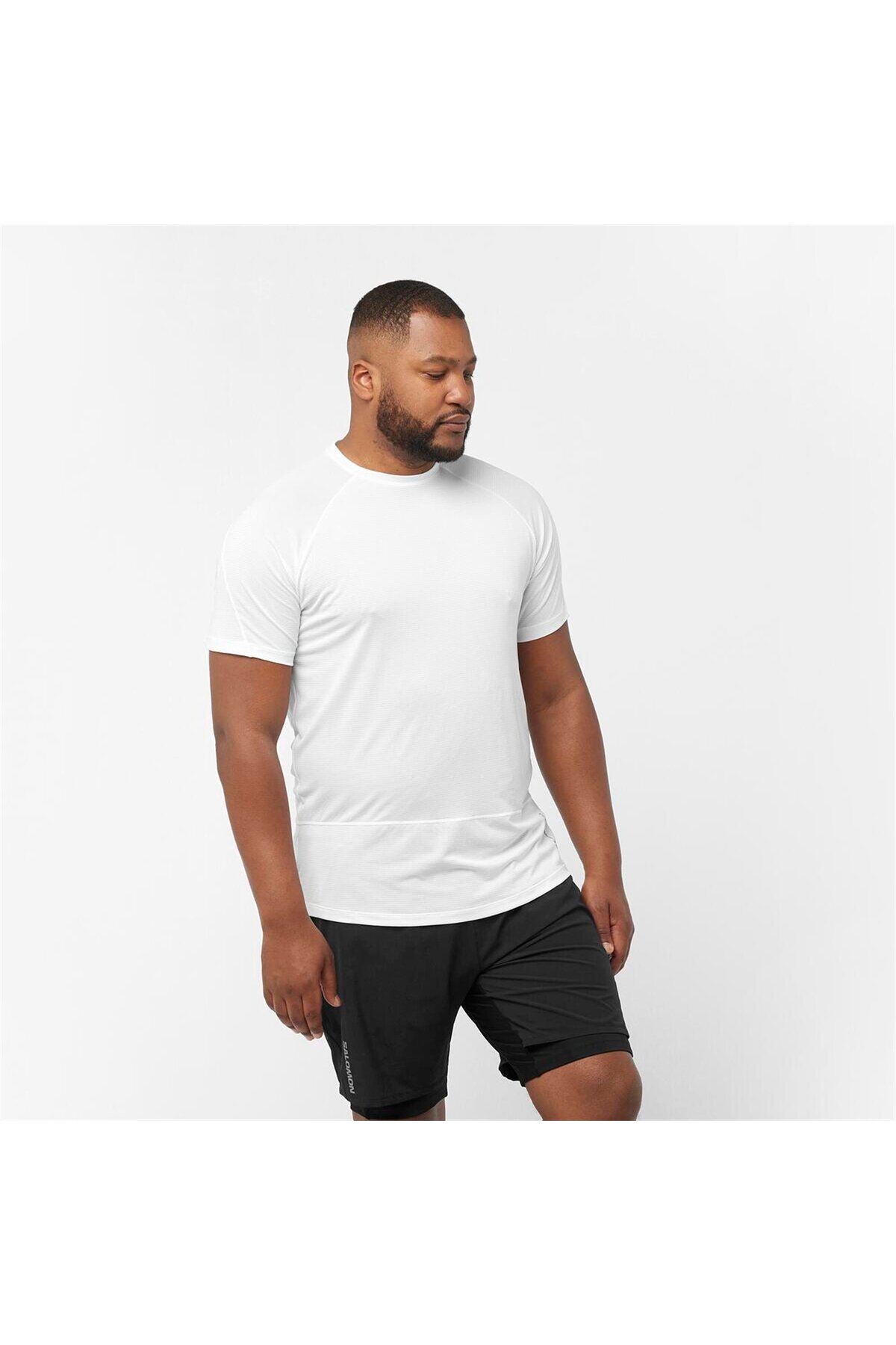 سالومون تی شرت مردانه طرح CROSS RUN سفید LC2051000