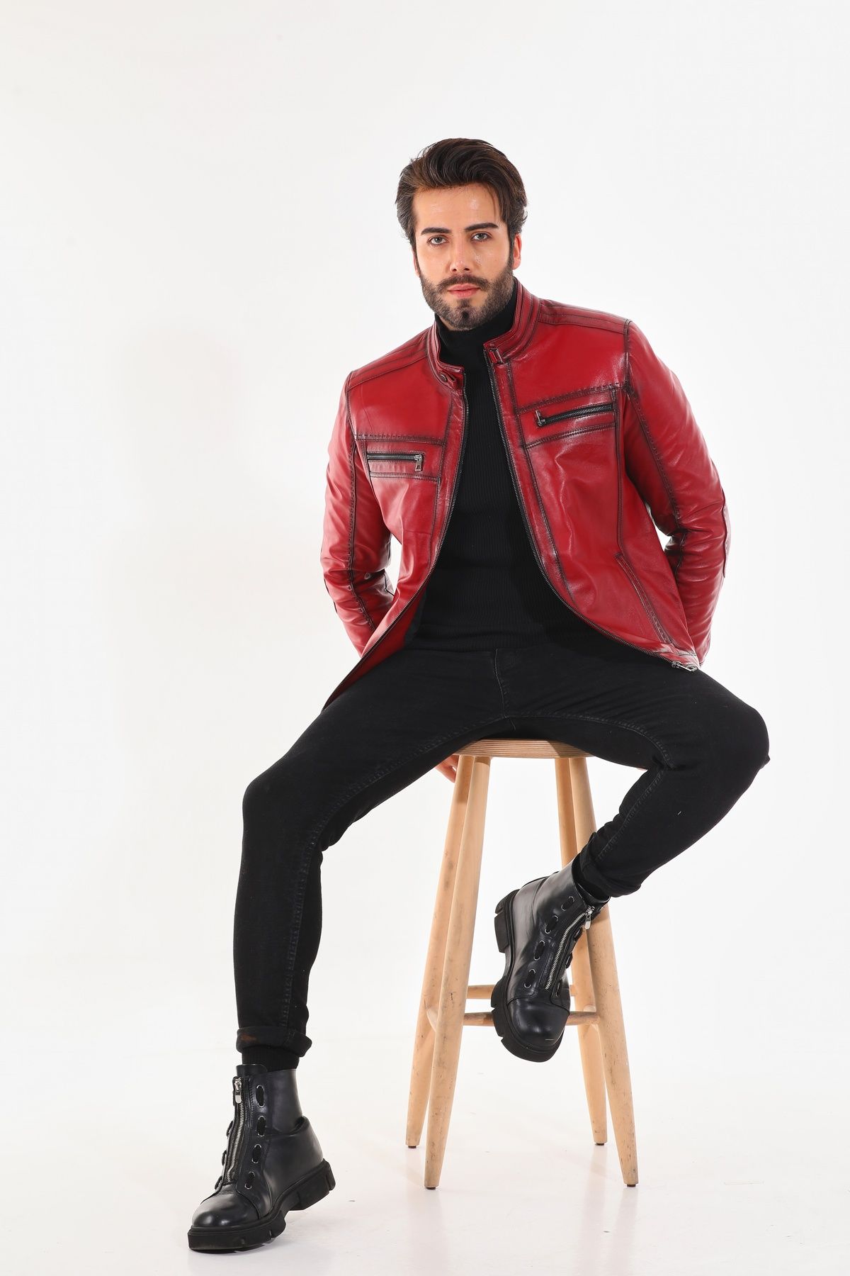Metins Leather Erkek Deri Mont