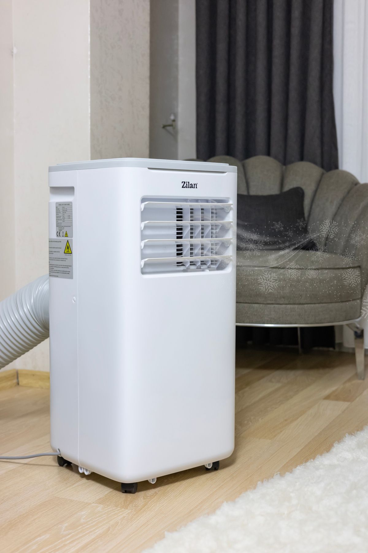 Zilan-Aer conditionat mobil Zilan ZLN1047 3 in 1, 9000Btu/h, Timer, Display LED, temperatura 7-35 grad C 8