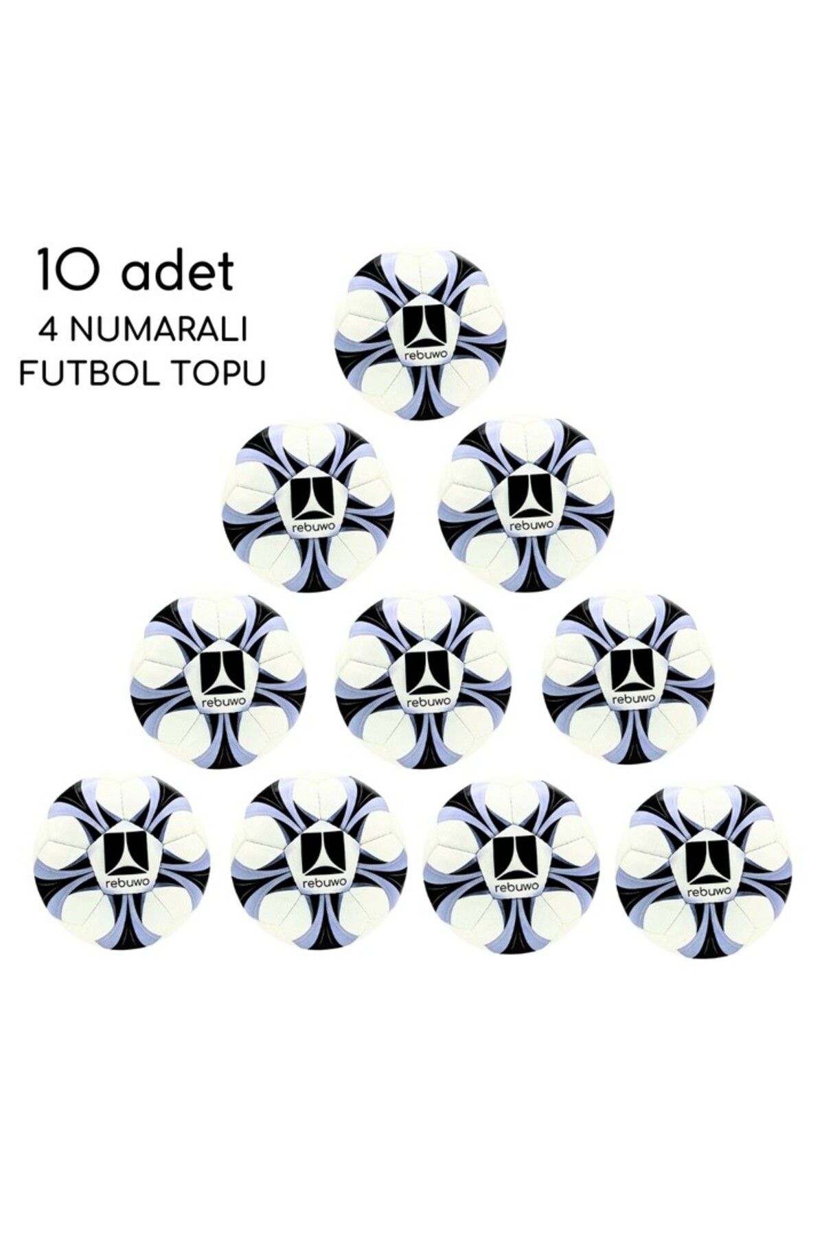 توپ فوتبال چند رنگ Hand Step Football Ball 4 Number Foor Floor 10pcs 10 قطعه Rebuwo