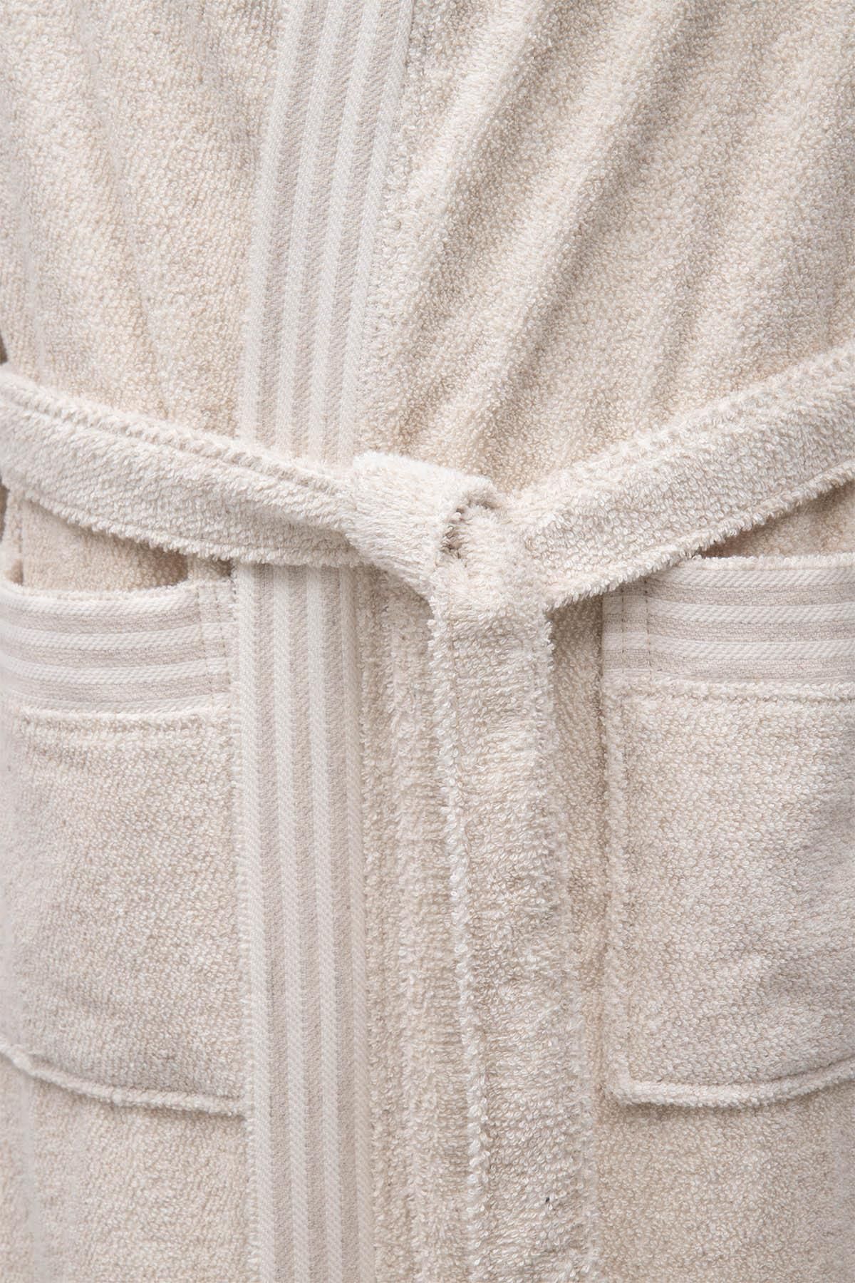 حوله تنپوش (روبدوشامبر) نود مردانه حمام Raisa 100 ٪ پنبه ارگانیک ژاکارد بژ Ecocotton