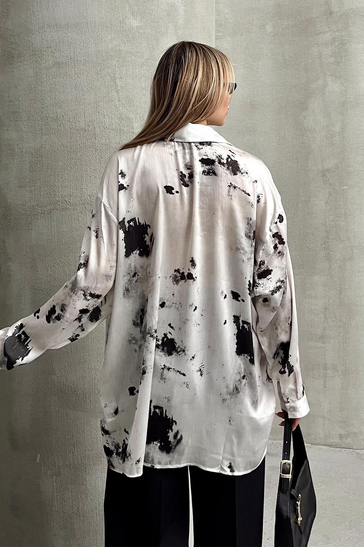 Olcay-Lässiges Hemd mit Batikmuster – STONE 9319 7