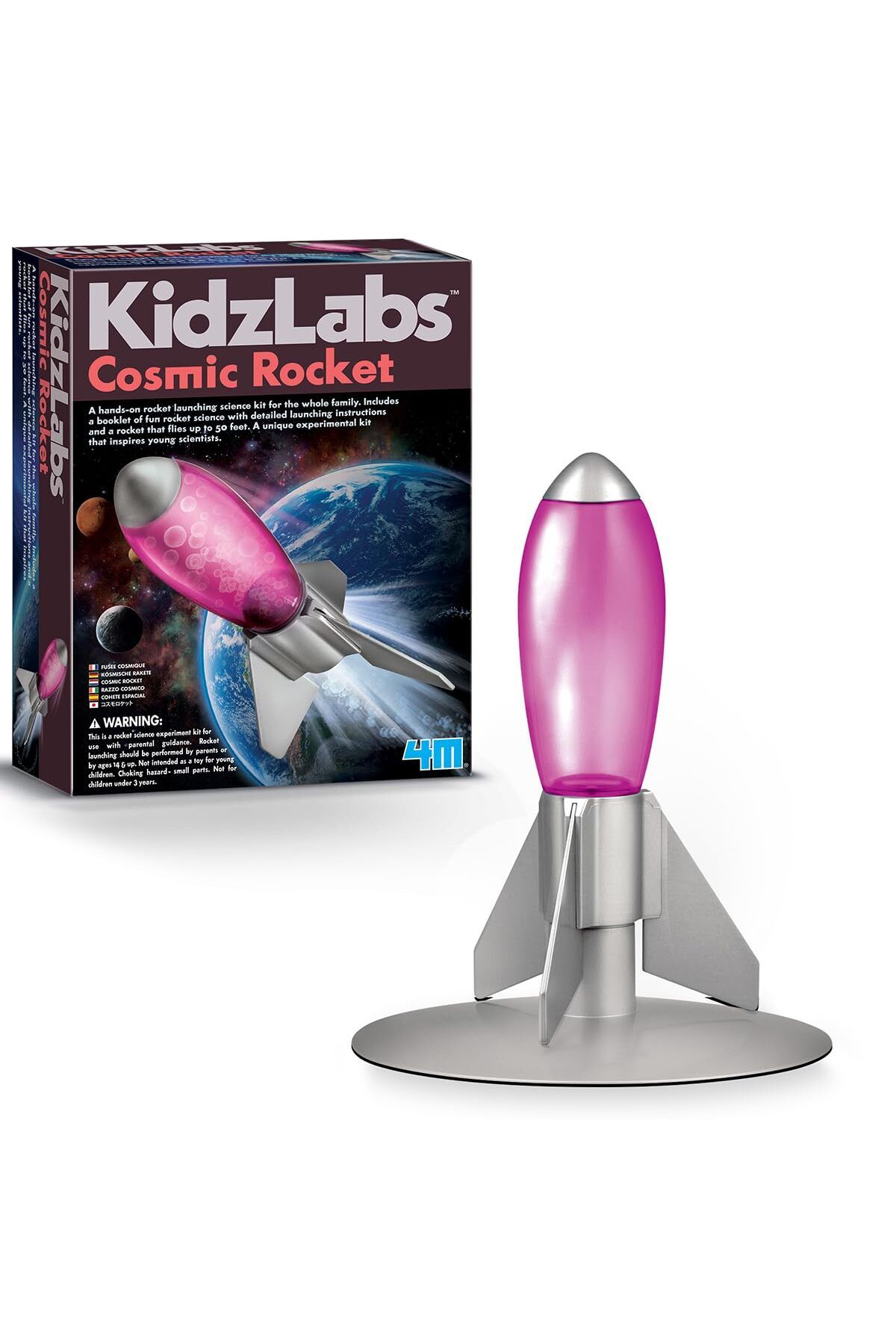 4M-Kidz Labs Science Museum Cosmic Rocket, Science and Activity Kit to Build and Launch a Rocket 2