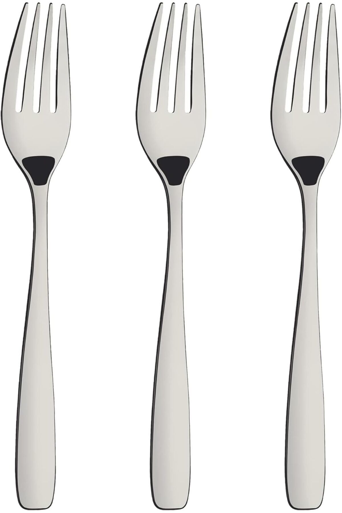 TRAMONTINA-Since 1911, Made In Brazil - Amazona 3 Pieces Stainless Steel Dessert Forks With High Gloss Finish 1