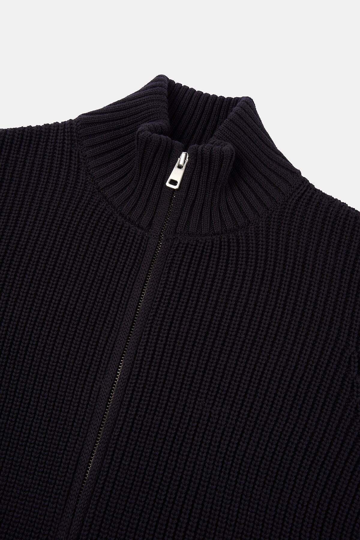 Socrates-S Logo Zippered Knitwear - Black 4