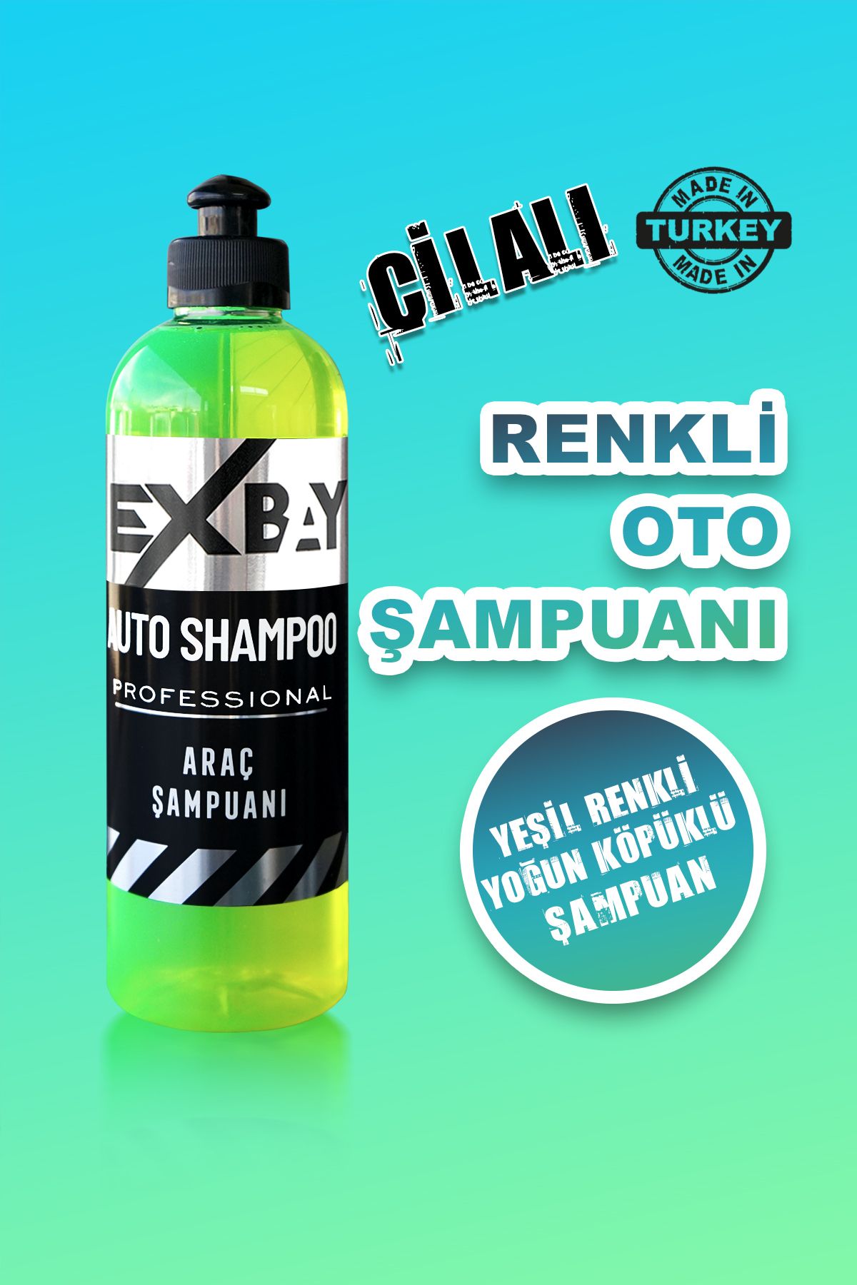 EXBAY Active Foam Magıc Yeşil Renkli Köpük Oto Yıkama Şampuanı 400 ml