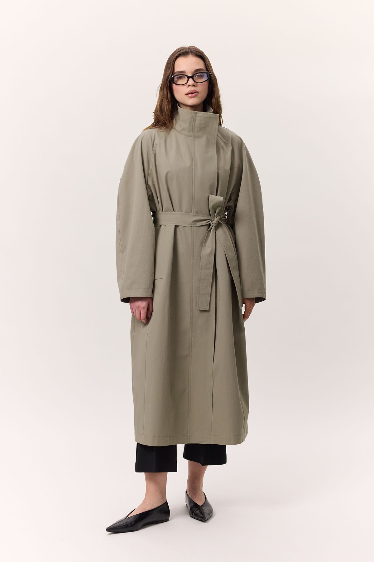 Manuka Płaszcz Typu Trenchcoat Yüksel - Oversize - Zielony Kobieta - Standard