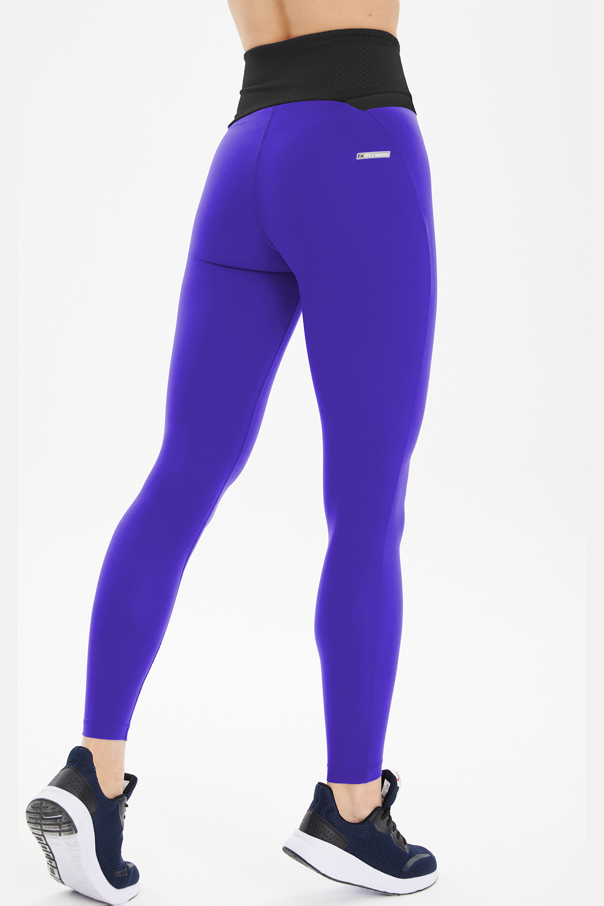 bilcee-Women's Purple High Waist Pieced Flexible and Recovery Sports Leggings 0738 4