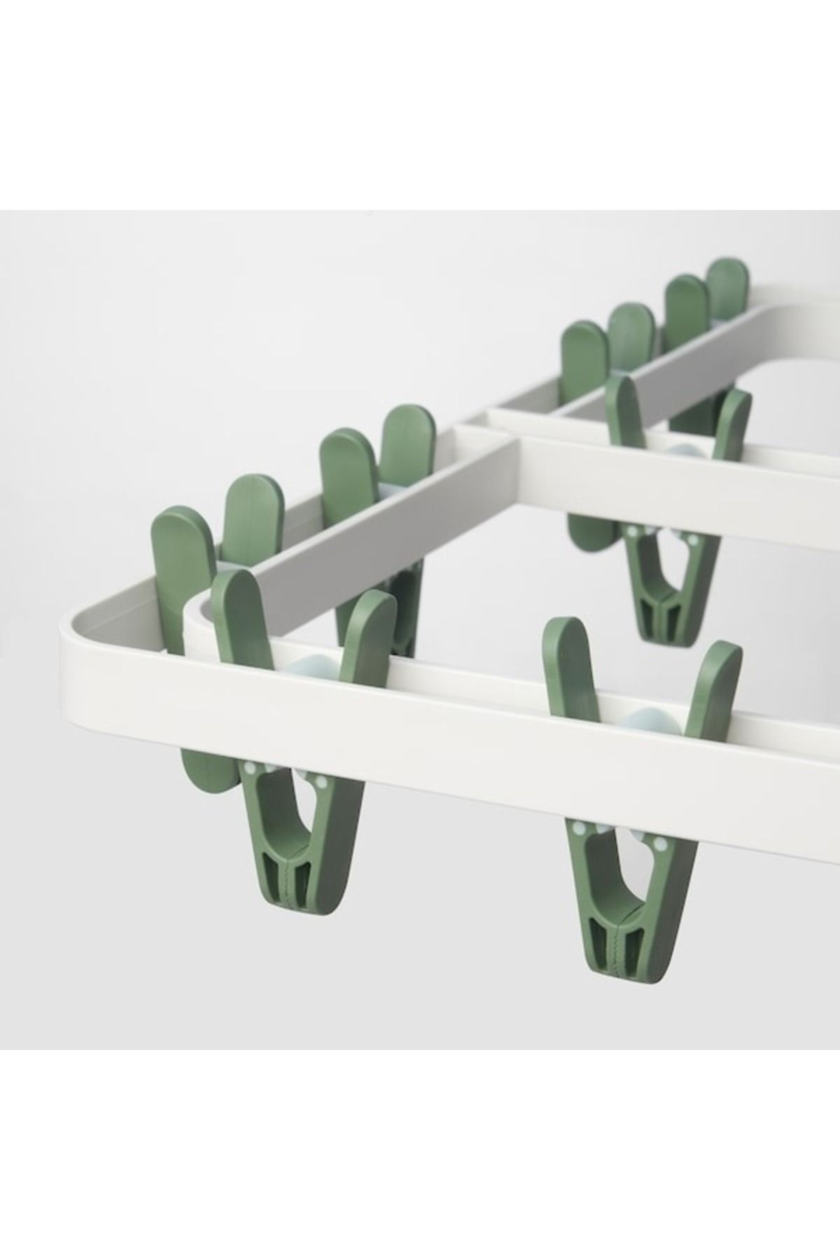 IKEA-SLIBB Hang Dryer with 24 Clothes Pegs – Green | Space-Saving Drying Solution 5