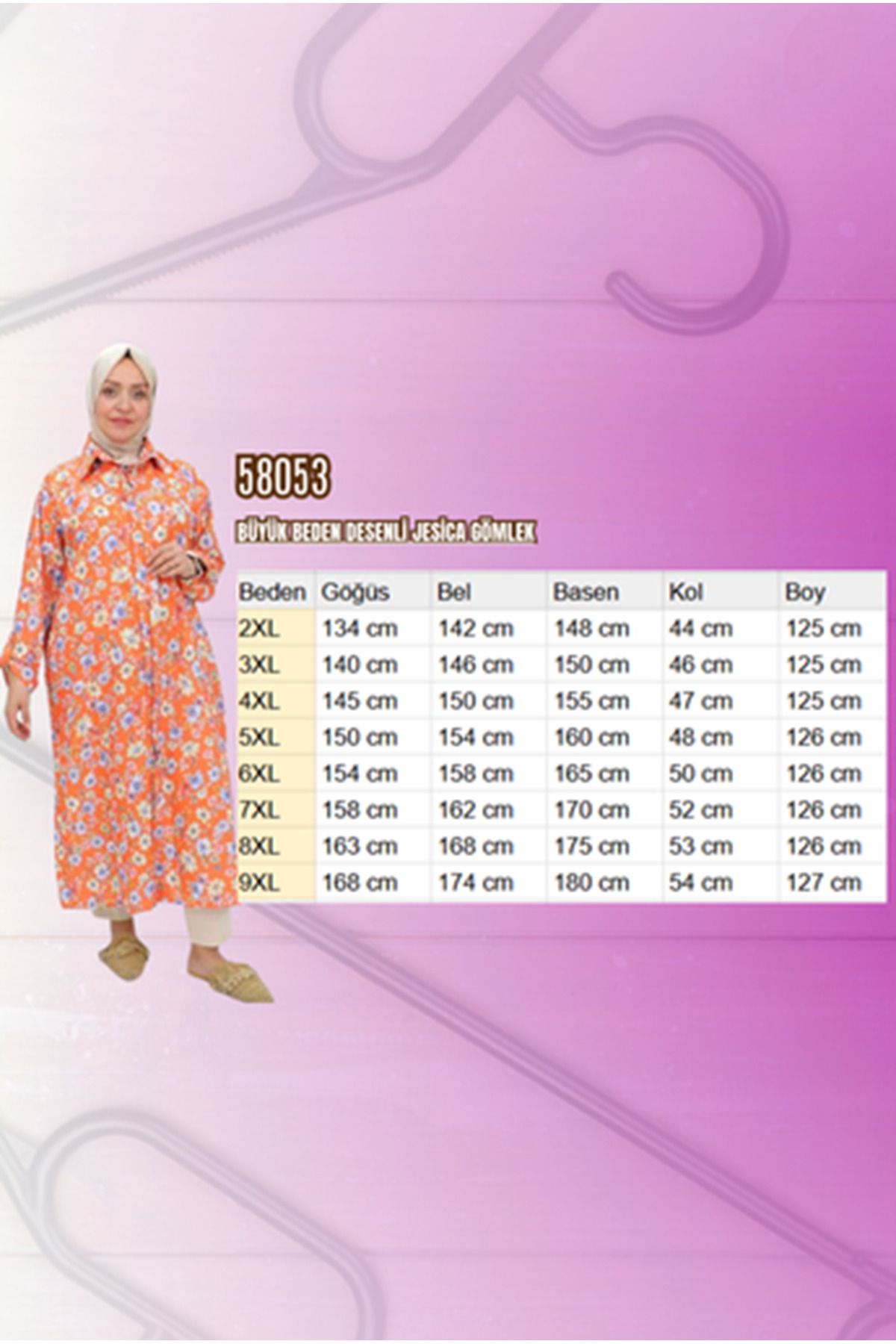 Eslina-58053 قميص جيسيكا منقوش مقاس كبير - فوشيا بنمط الحمار الوحشي 3