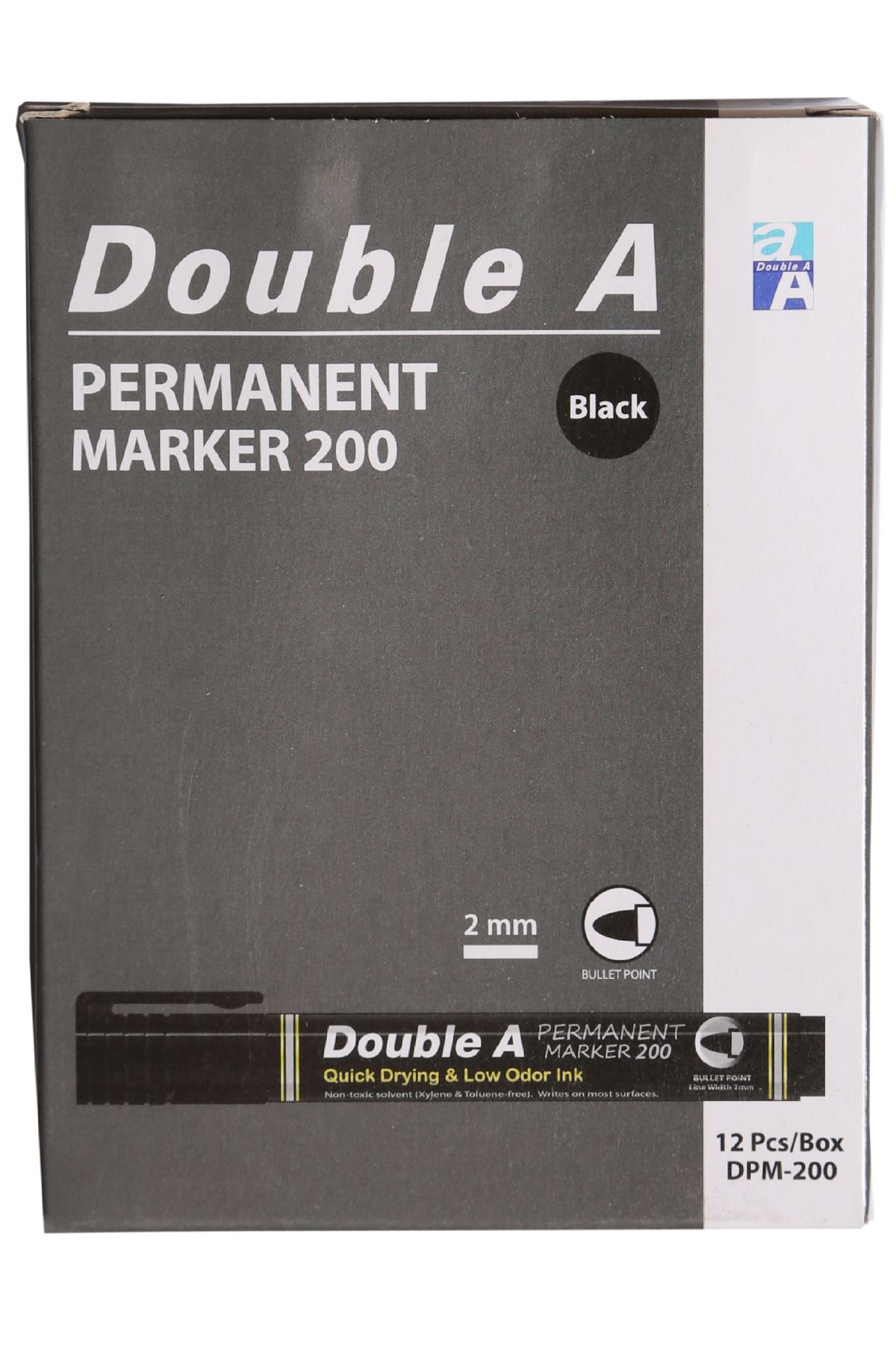 Alray Double A Permanent Yuvarlak Uçlu Kalem Siyah  12'li