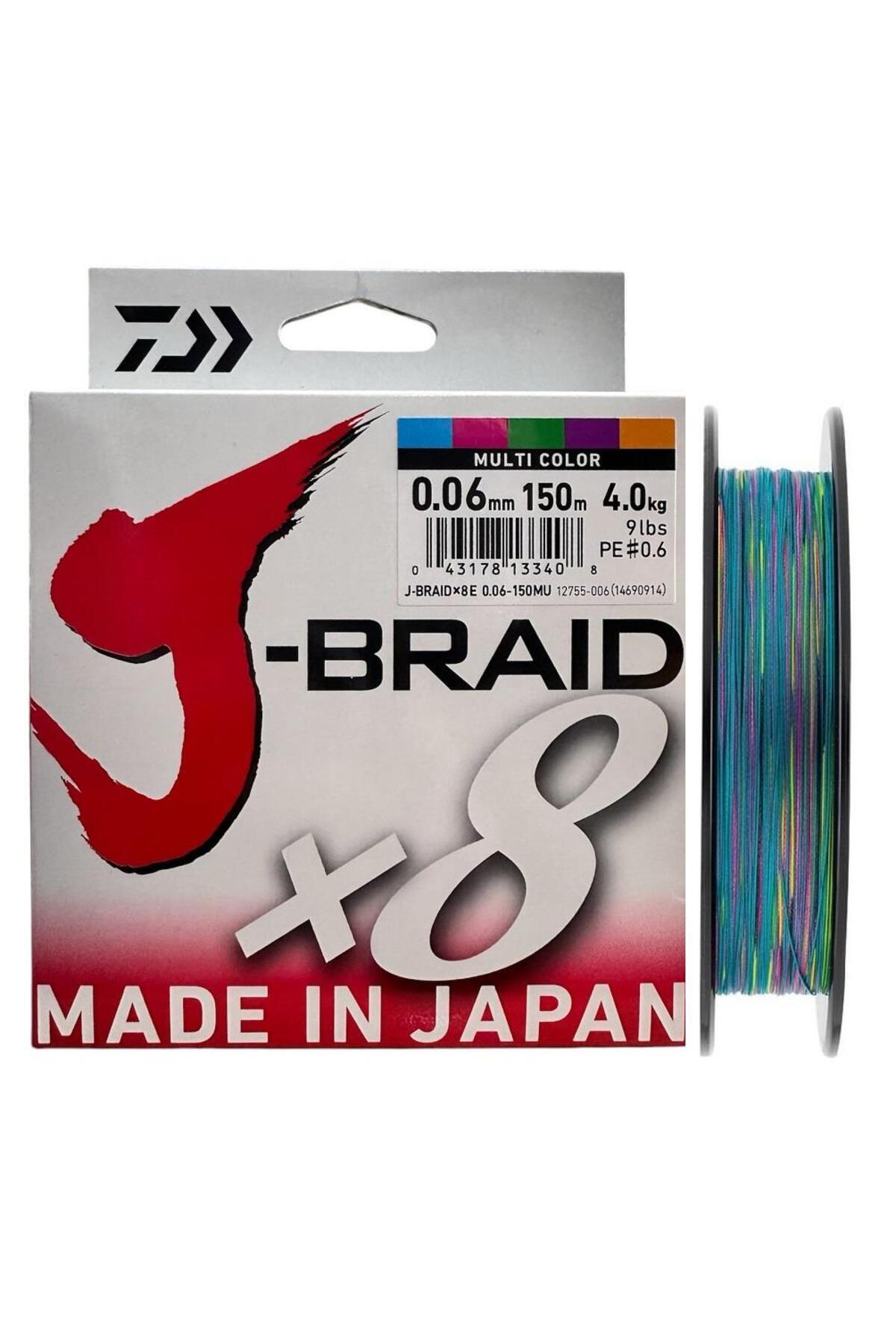 DAIWA J-Braid 8X Multi Color 150 mt 0.06 mm İp Misina - Fiyatı