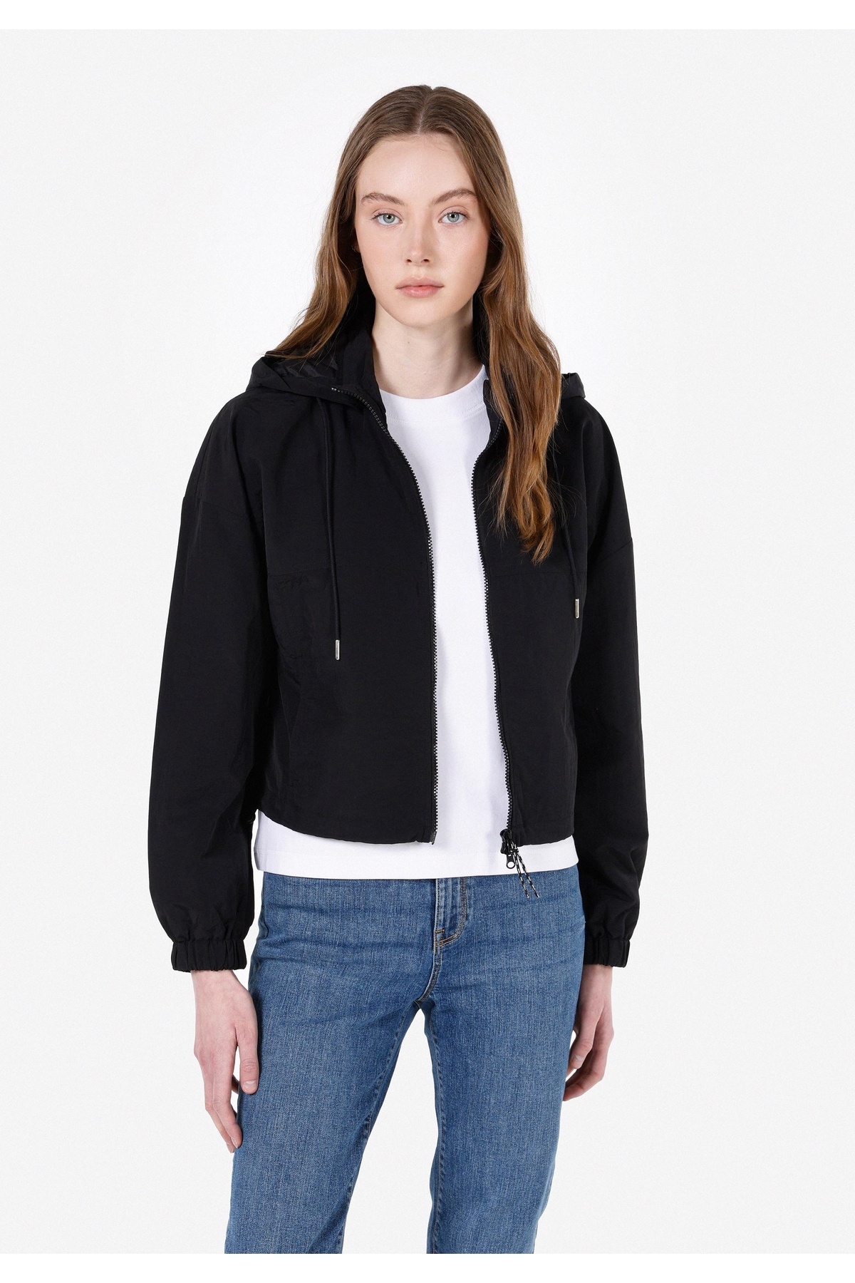 Colin’s  Regular Fit Kadın Siyah Yağmurluk