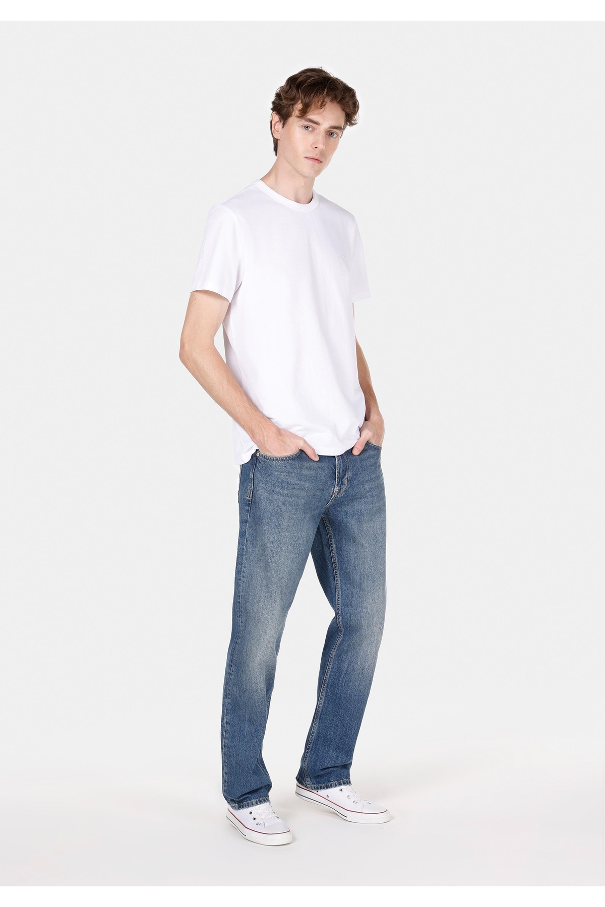 Colin’s  045 Davıd Regular Fit Orta Bel Düz Paça Erkek Mavi Jean Pantolon - Görsel 3