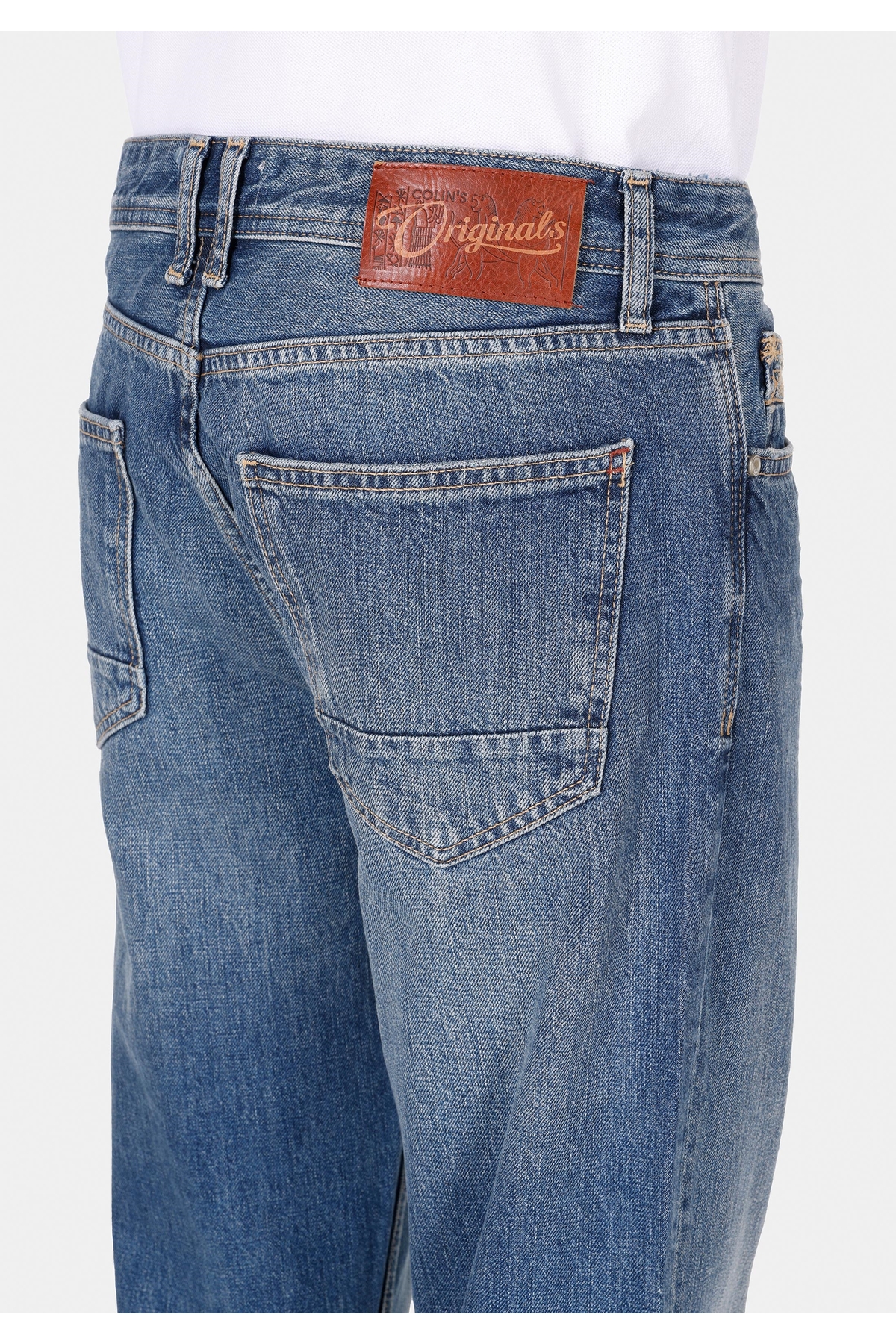 Colin’s  045 Davıd Regular Fit Orta Bel Düz Paça Erkek Mavi Jean Pantolon - Görsel 6