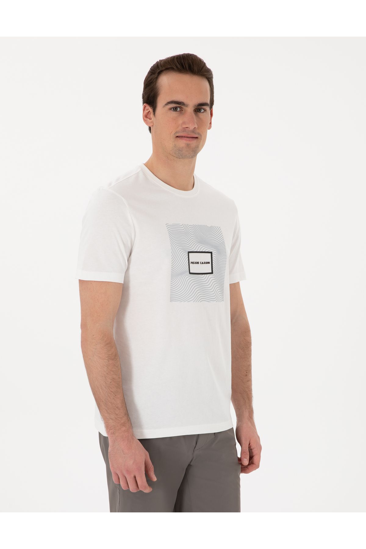 تی شرت Ecru Regular Fit 50302622-VR019 Pierre Cardin
