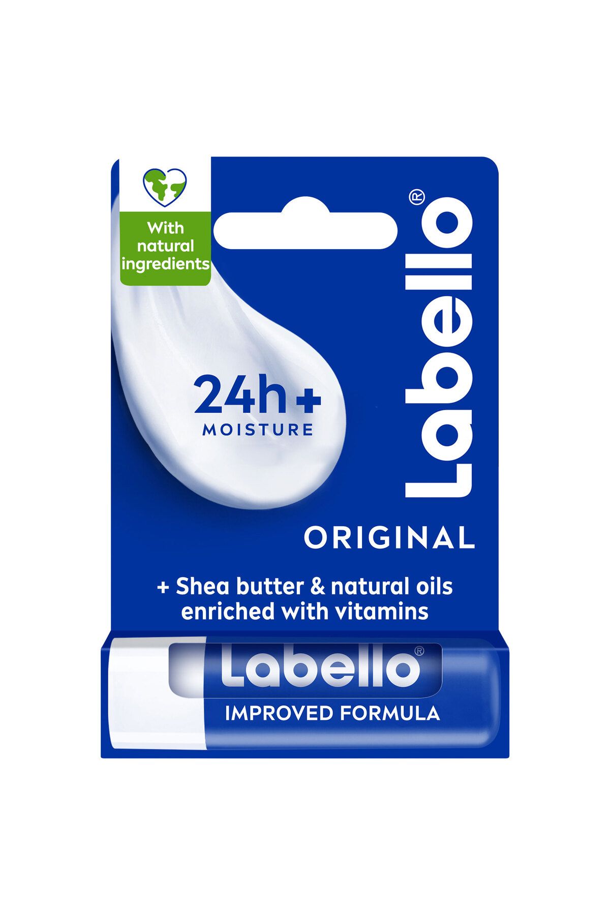 LABELLO-Lip Care, Moisturizing Lip Balm, Original with Shea Butter, 4.8g 1