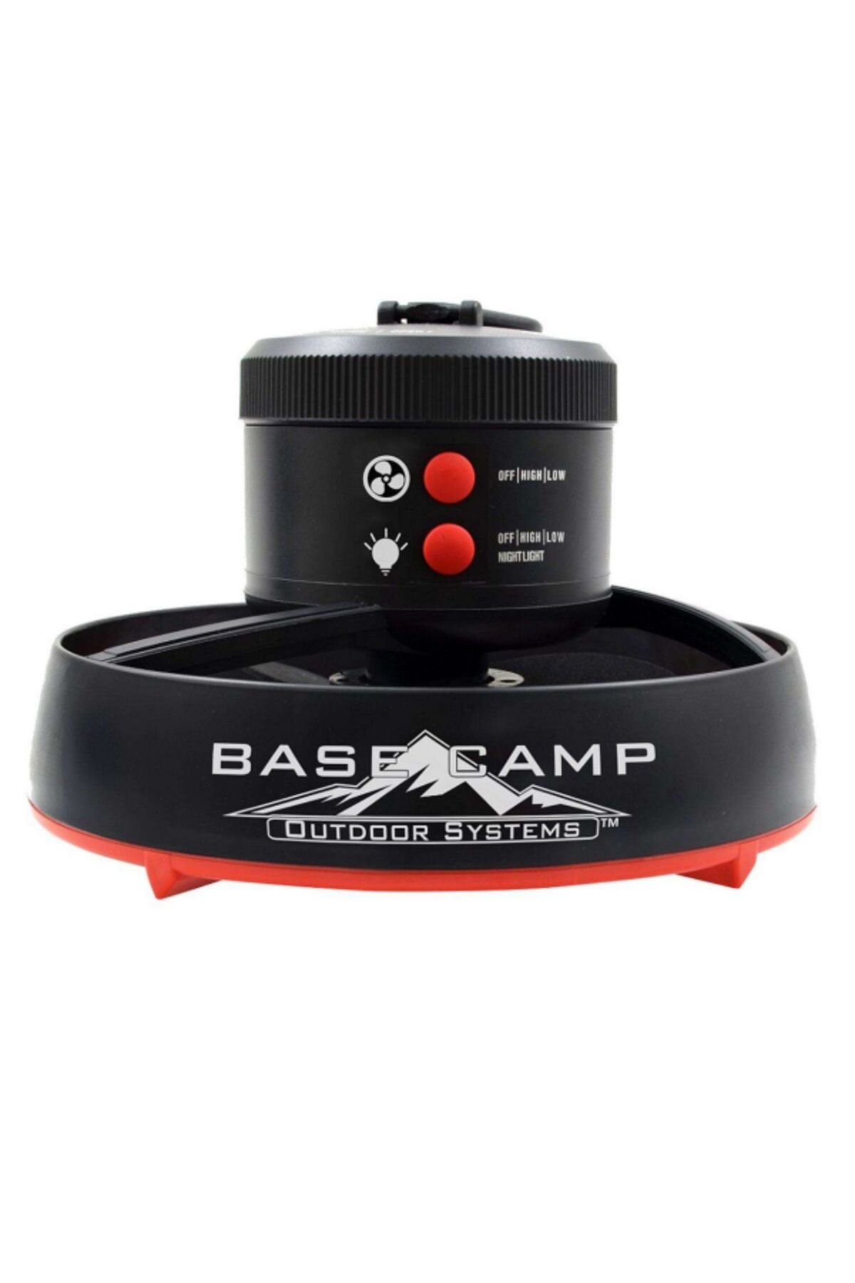 Basecamp-2-Speed Tent Fan with Light Black and Red 1
