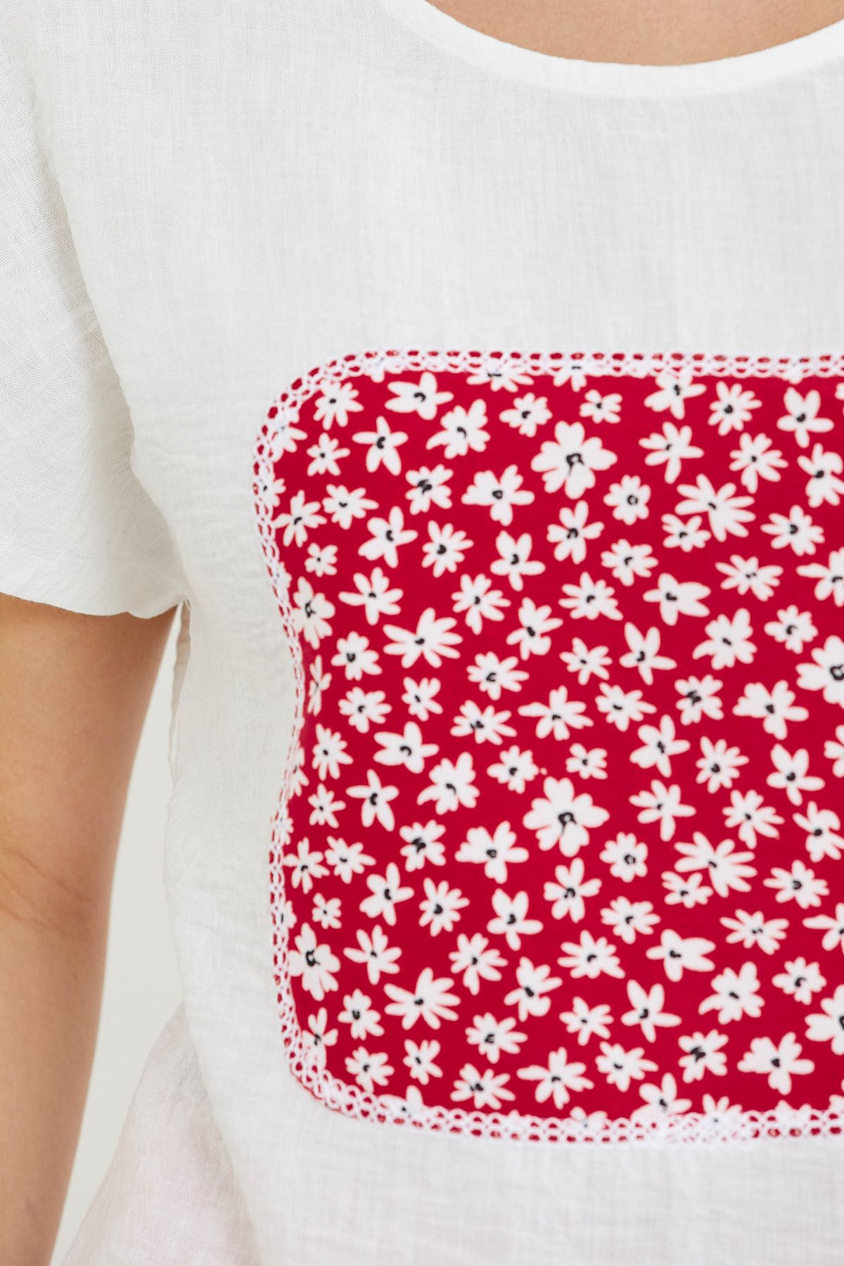 Sementa-Flower Pattern Combination Double Set - Red 5