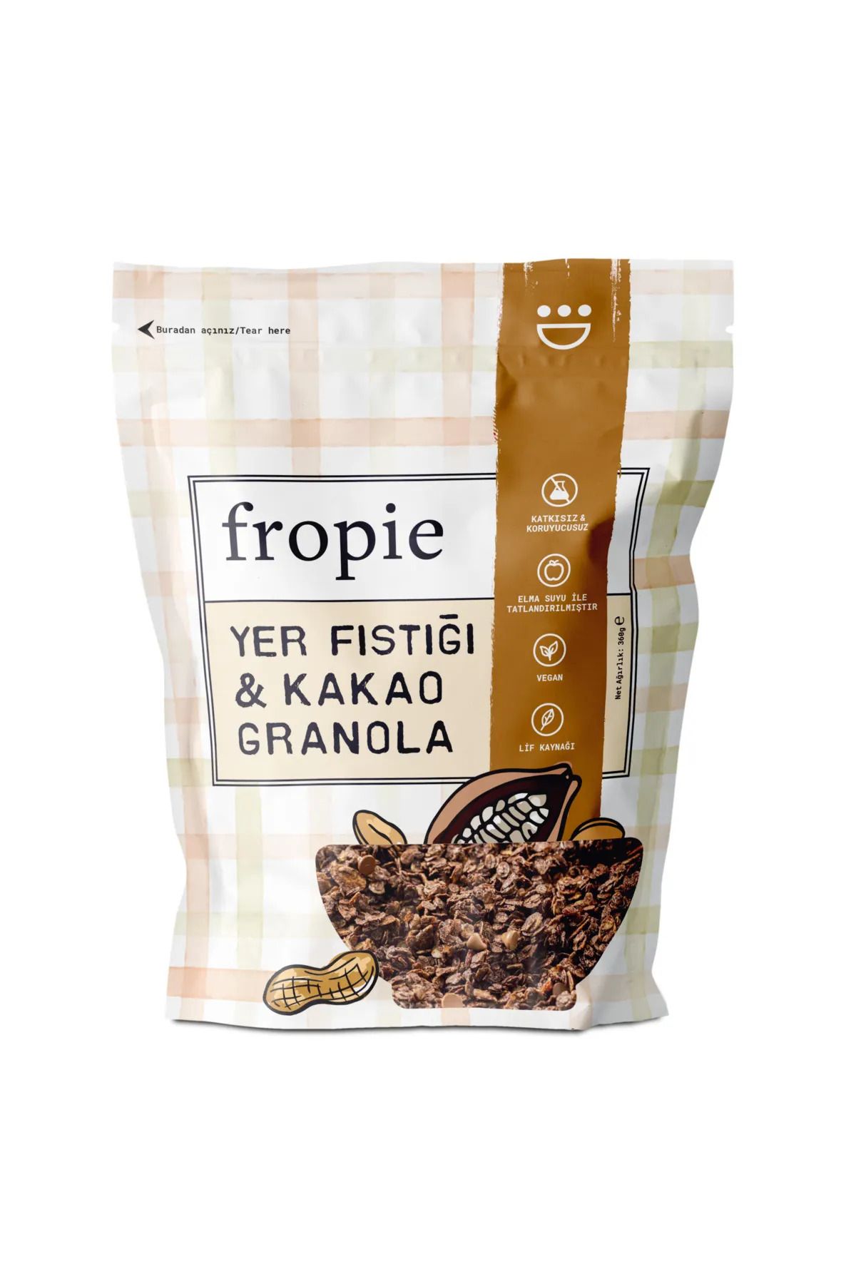 FROPİE-Fropie Groundnut Cocoa and Hazelnut Cocoa Granola Package 3