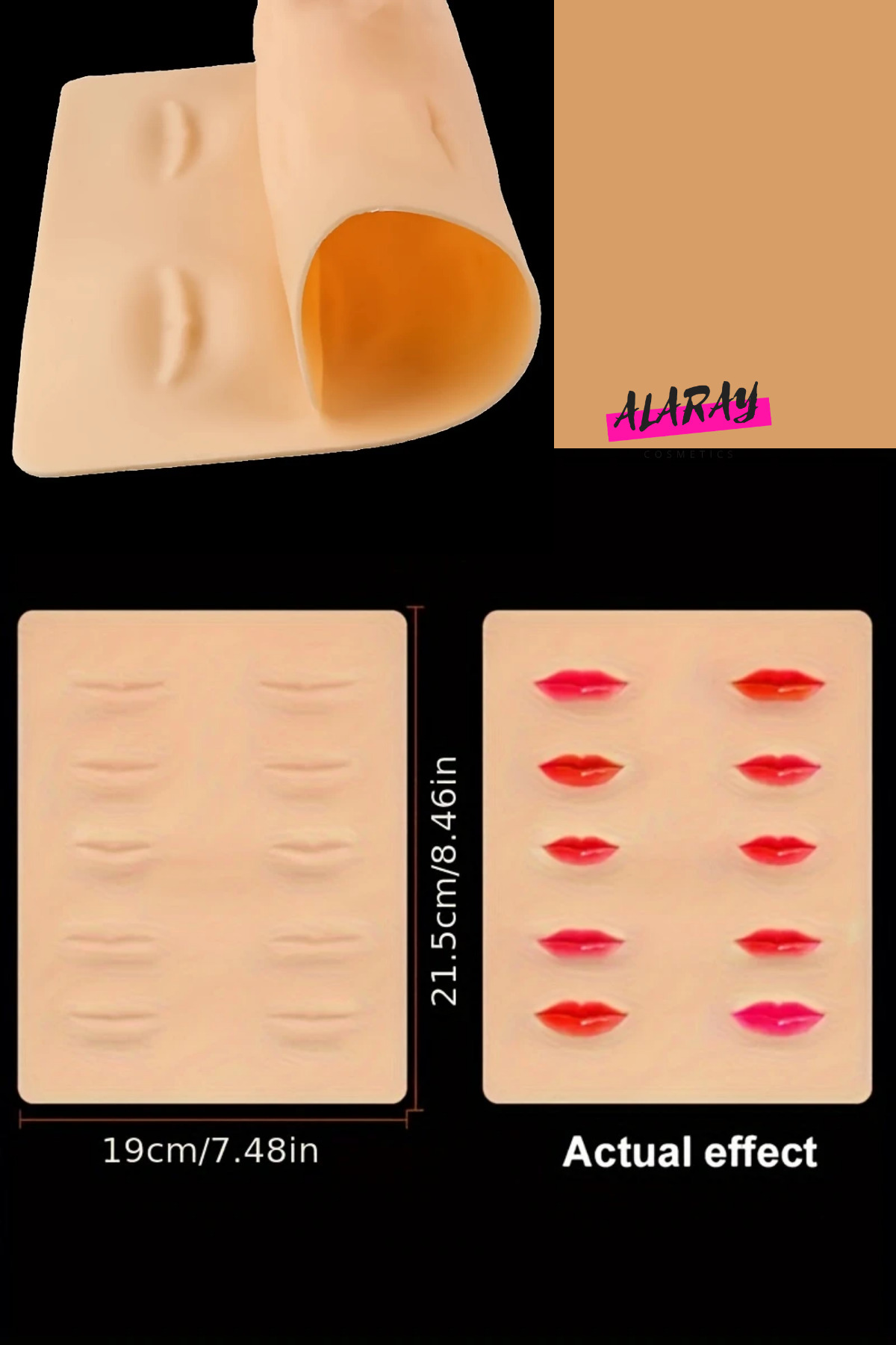 2 adet 3D Silikon Dudak Latex Kalıcı Makyaj için, Gerçekçi Sentetik Başlangıç ve Uzmanlar için İdeal — 3dlıplatex2 — تصویر 4 از 5
